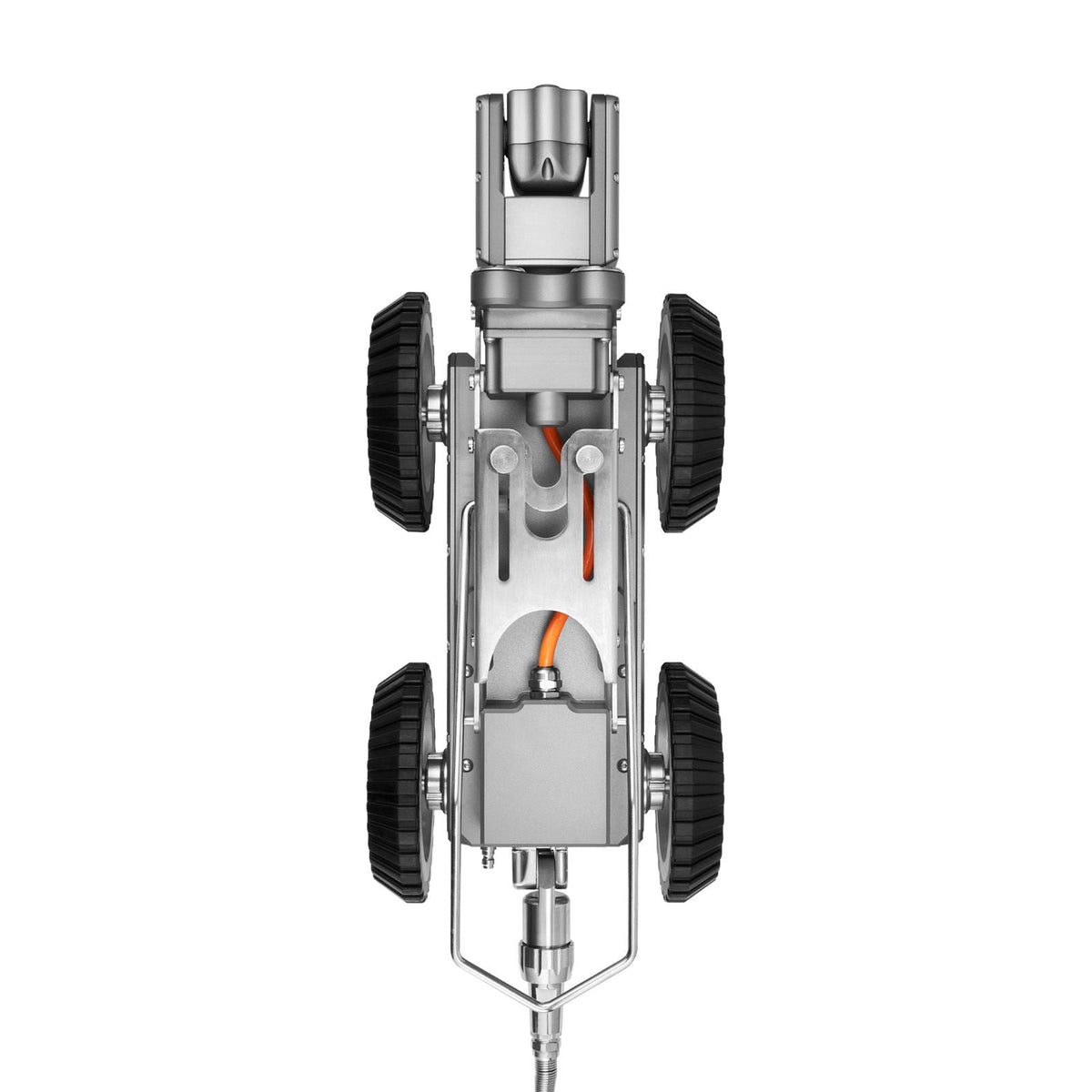 Sewer Pipe Inspection Robot, 394FT Pipeline Detection Crawling Robot with 2MP Front/Rear Cameras & Touchscreen Tablet, IP68 Plumbing Camera with Lights & Distance Counter for Industrial Pipes