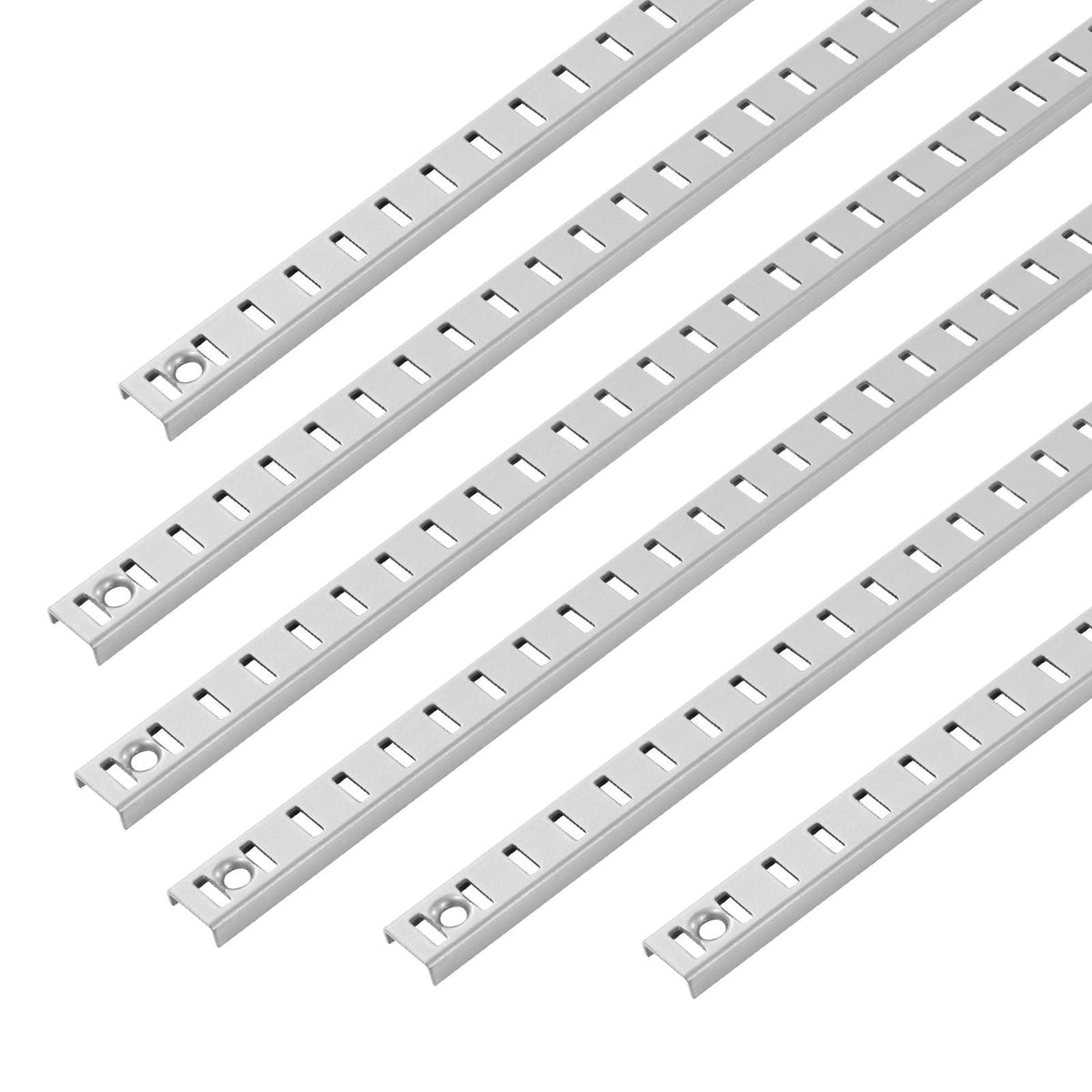 Shelf Pilaster, 36.3-inch 8 Pack, Adjustable Shelf Brackets Steel Mortise Mount Pilaster Strip Standards with 32 Screws, Suitable for Wall Shelving System Cabinet Closet Organization