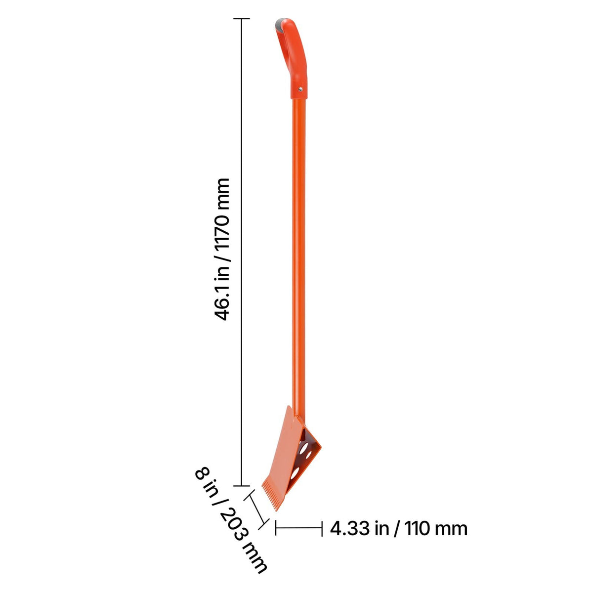Shingle Shovel 4 Pack, D-Grip Handle Shingle Roof Ripper, High Hardness 45# Steel & Lightweight Easy Tearing Off Roofing & Nails Tool, ideal for Commercial and Residential Use,Orange