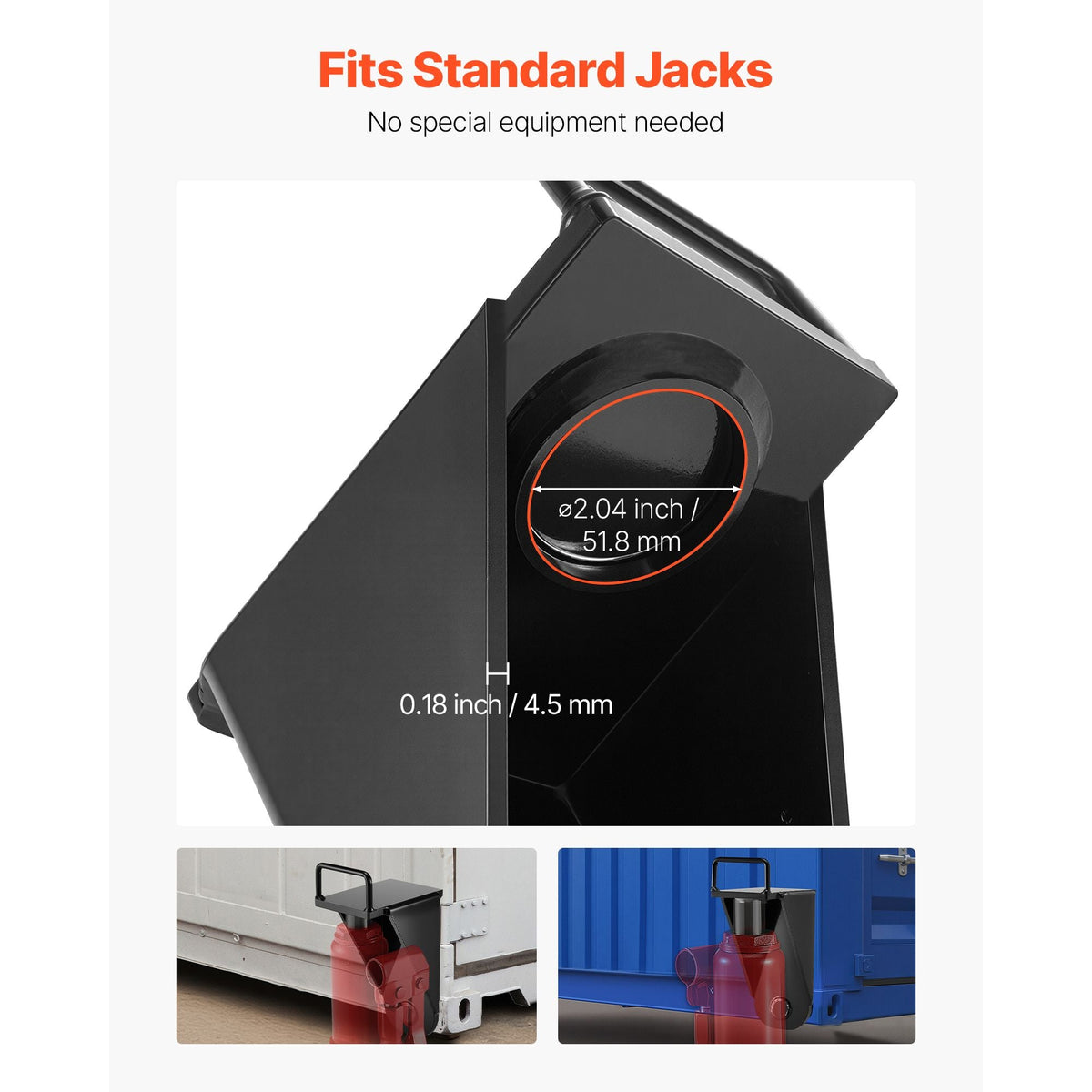 Shipping Container Jack Lug with U-Shaped Handle, 1-Pack, Storage Leveler Booster Withstands Sun & Rain, Heavy Duty Container Jack Lug for Shipping Industry, Logistics, Warehouse Management