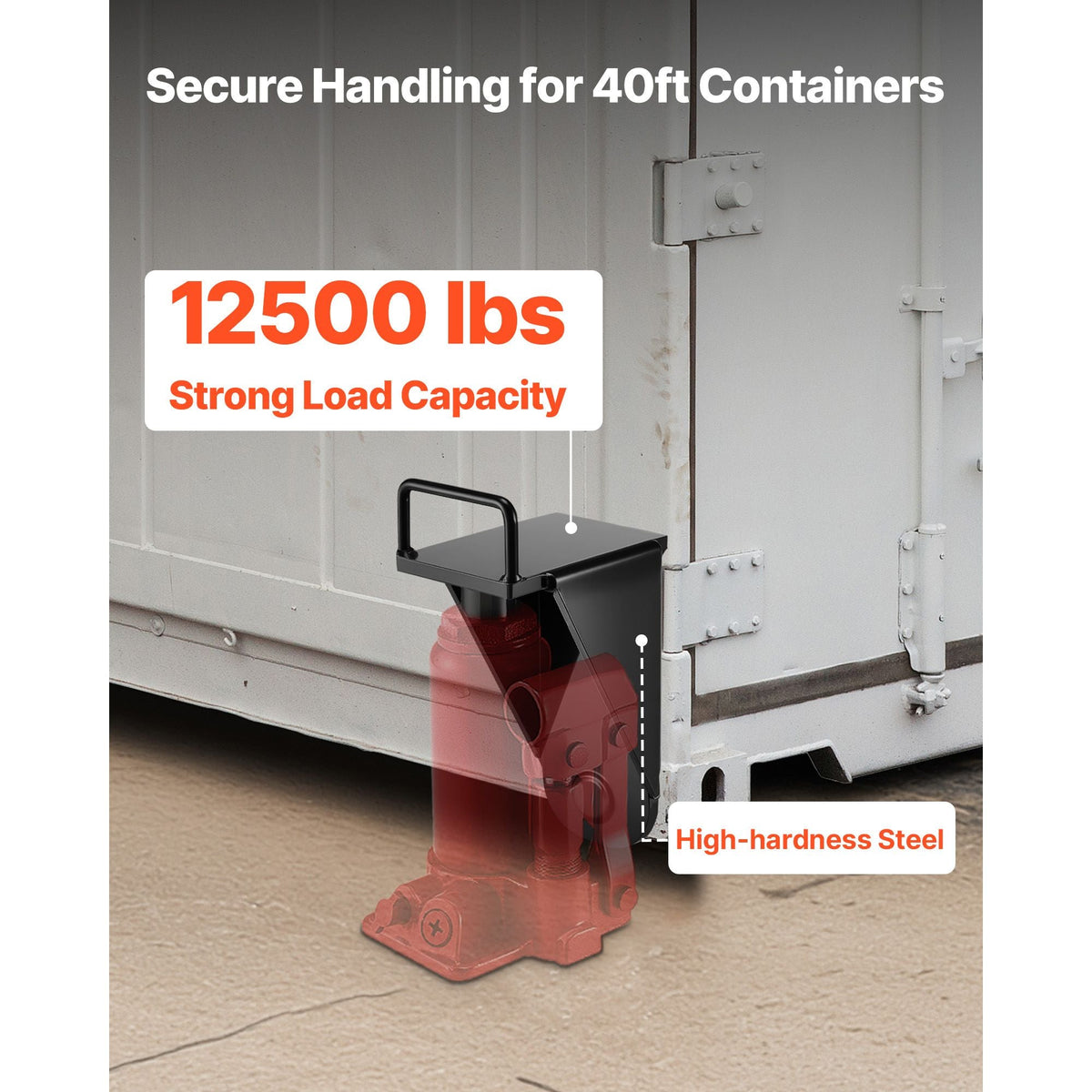 Shipping Container Jack Lug with U-Shaped Handle, 1-Pack, Storage Leveler Booster Withstands Sun & Rain, Heavy Duty Container Jack Lug for Shipping Industry, Logistics, Warehouse Management