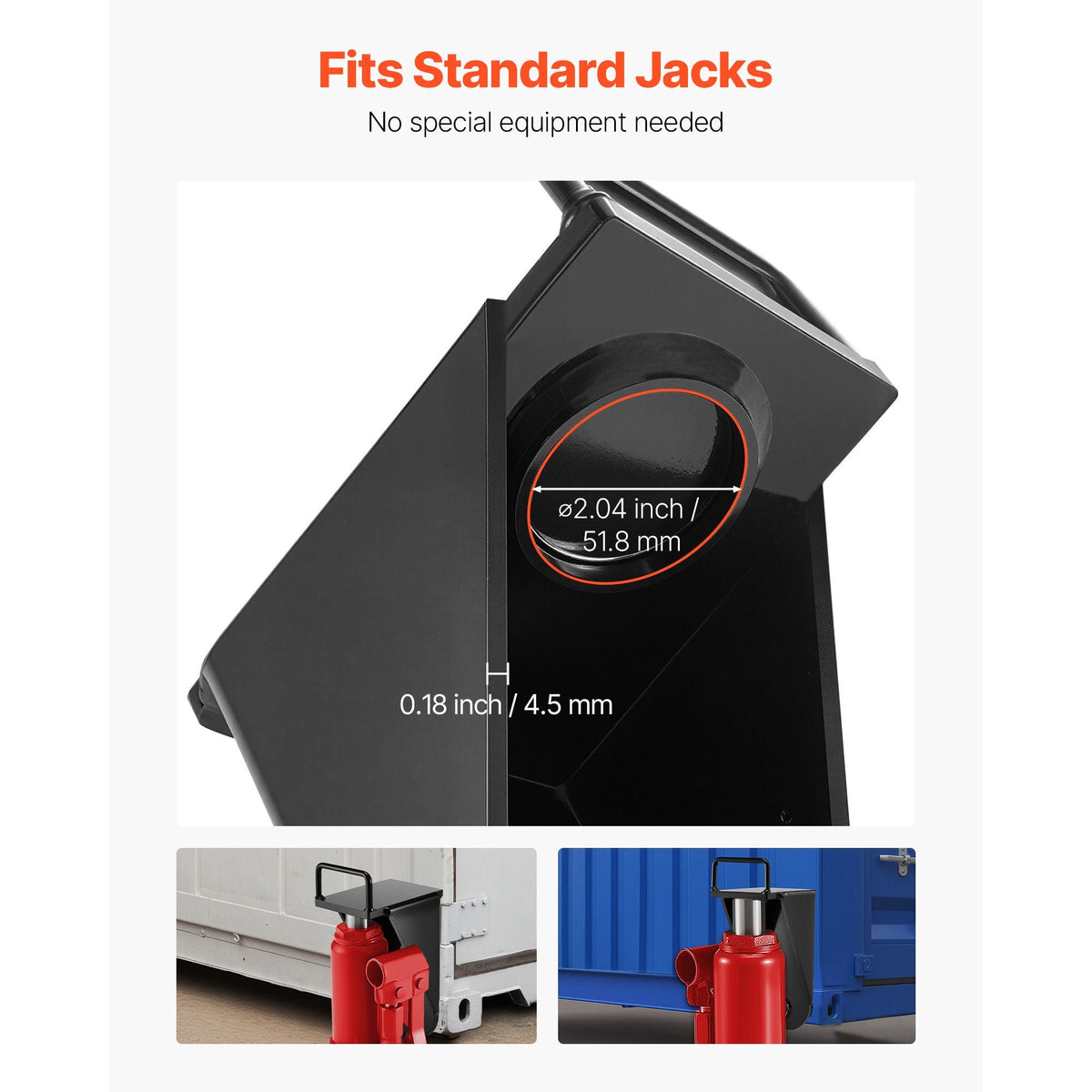 Shipping Container Jack Lug with U-Shaped Handle, 2-Pack, Storage Leveler Booster Withstands Sun & Rain, Heavy Duty Container Jack Lug for Shipping Industry, Logistics, Warehouse Management