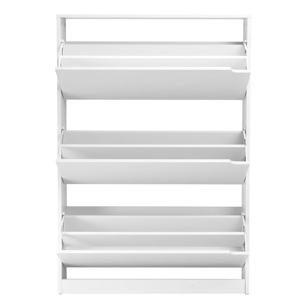 Shoe Cabinet with 3 Flip Drawers, Modern Shoes Storage Cabinet with Anti-Tipping Device, Freestanding Shoe Rack Organizer, Ideal for Entryway, Hallway, Bedroom, Living Room, Closet, White