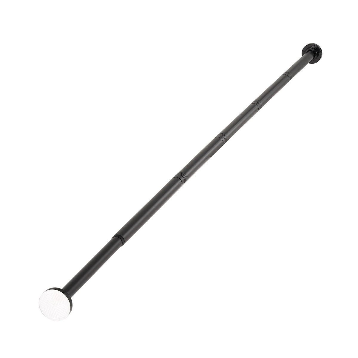 Shower Curtain Rod, 28-76 Inches, 1 Inch Diameter, Adjustable Spring Tension Stainless Steel Telescoping Rod with Holders, No Drilling Non-Slip for Bathroom, Closet, Window, Room Divider, Black