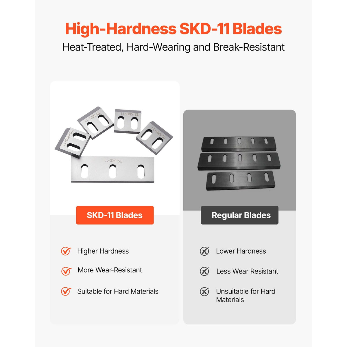 Shredder Blades, Alloy Steel Shredder Machine Blade Kit with 9 Rotating and 2 Fixed Blades, High-Hardness SKD-11 Blade, Compatible with Model 180 Plastic Grinder, for ABS, PP, PVC & Nylon