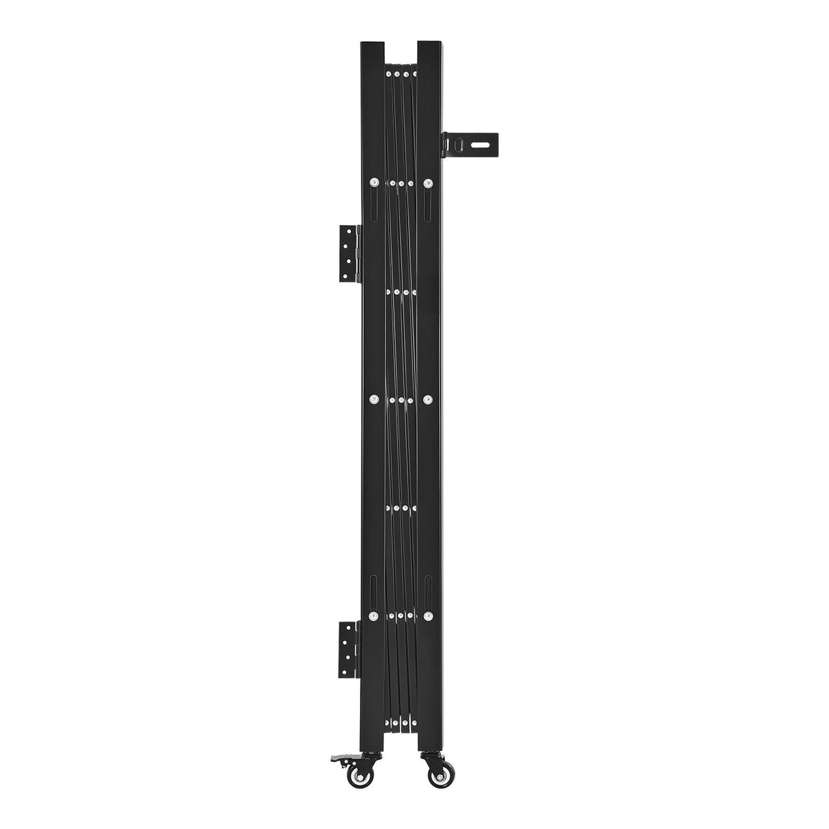 Single Folding Security Gate, Lockable Scissor Gate with 360° Swivel Casters, Outdoor Barricade Steel Retractable Gates, for Entry Security, Garage, Warehouse & Pool, 43.31 x 51.57 in (W x H)