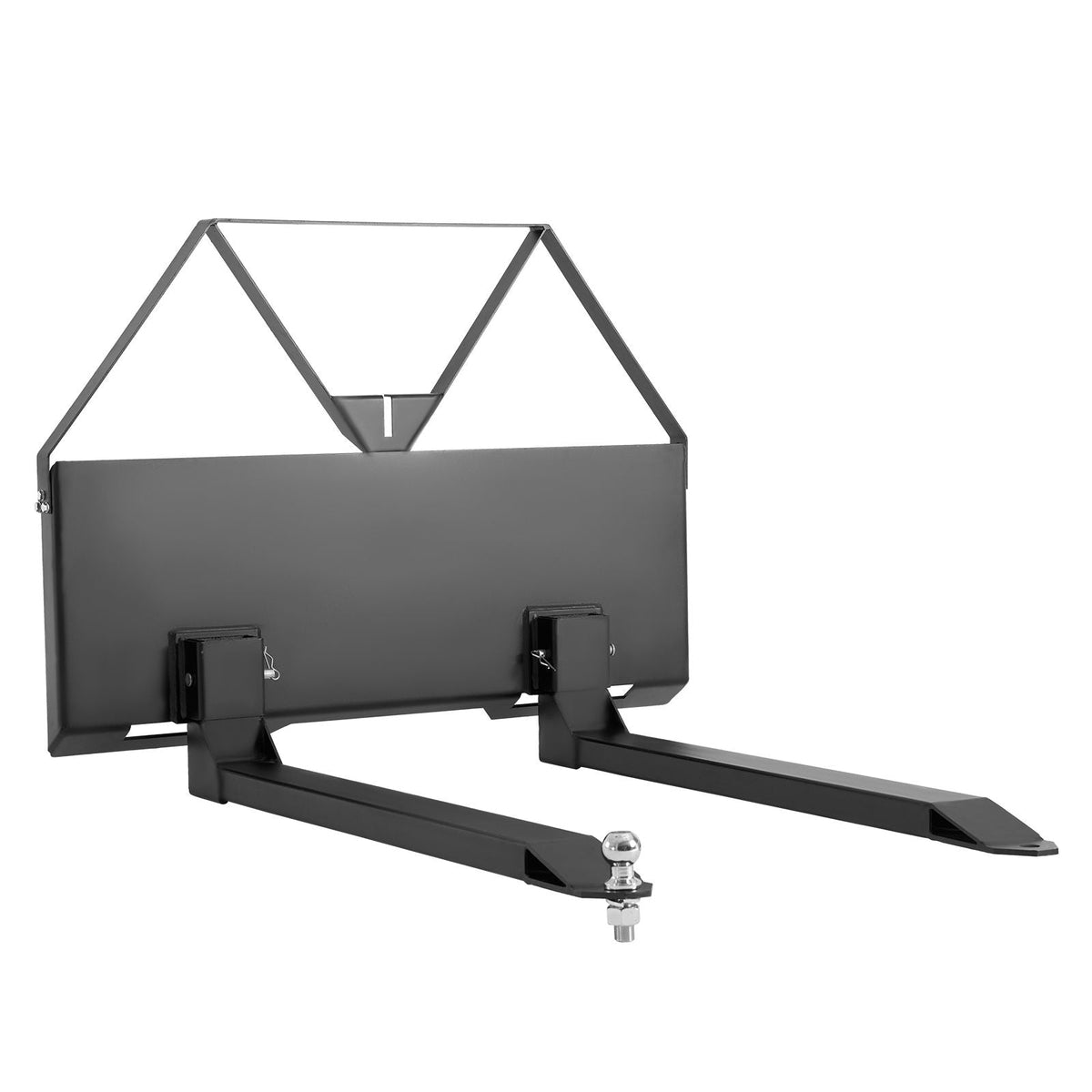 Skid Steer Pallet Forks, 2600 lbs Rated Capacity, Pallet Fork Frame Attachment with 48-inch Pallet Forks Blades, 1-7/8 inch Ball Hitch Receiver, Quick Tach Connection for Skid Steers, Tractors