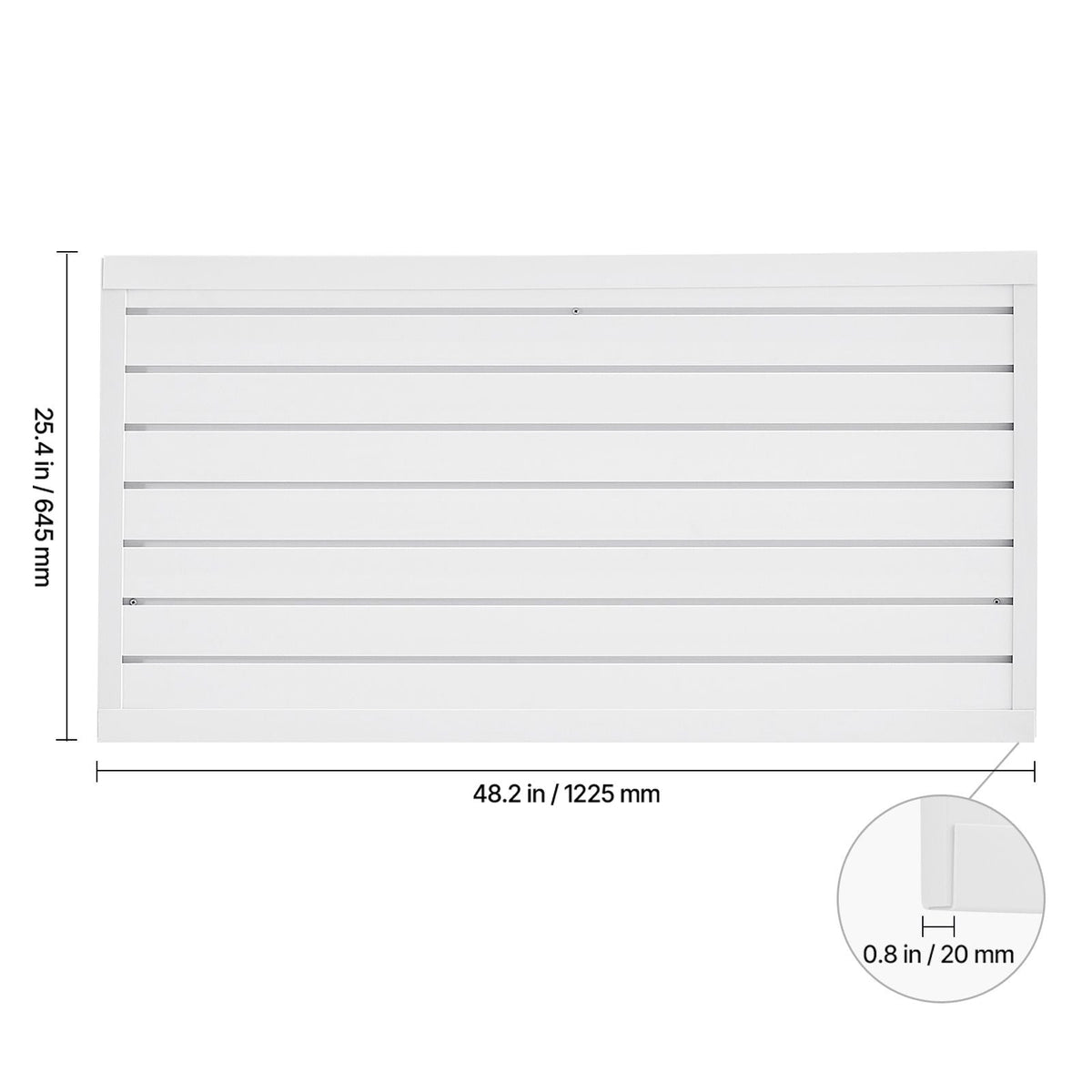 Slat Wall Paneling, 2 x 4 ft, PVC Garage Slatwall with Modular Design, White Slat Wall Easy-to-Install Adjustable Slatwall Panel with Coupling Structure & DIY Cutting, Fits for Storage & Display