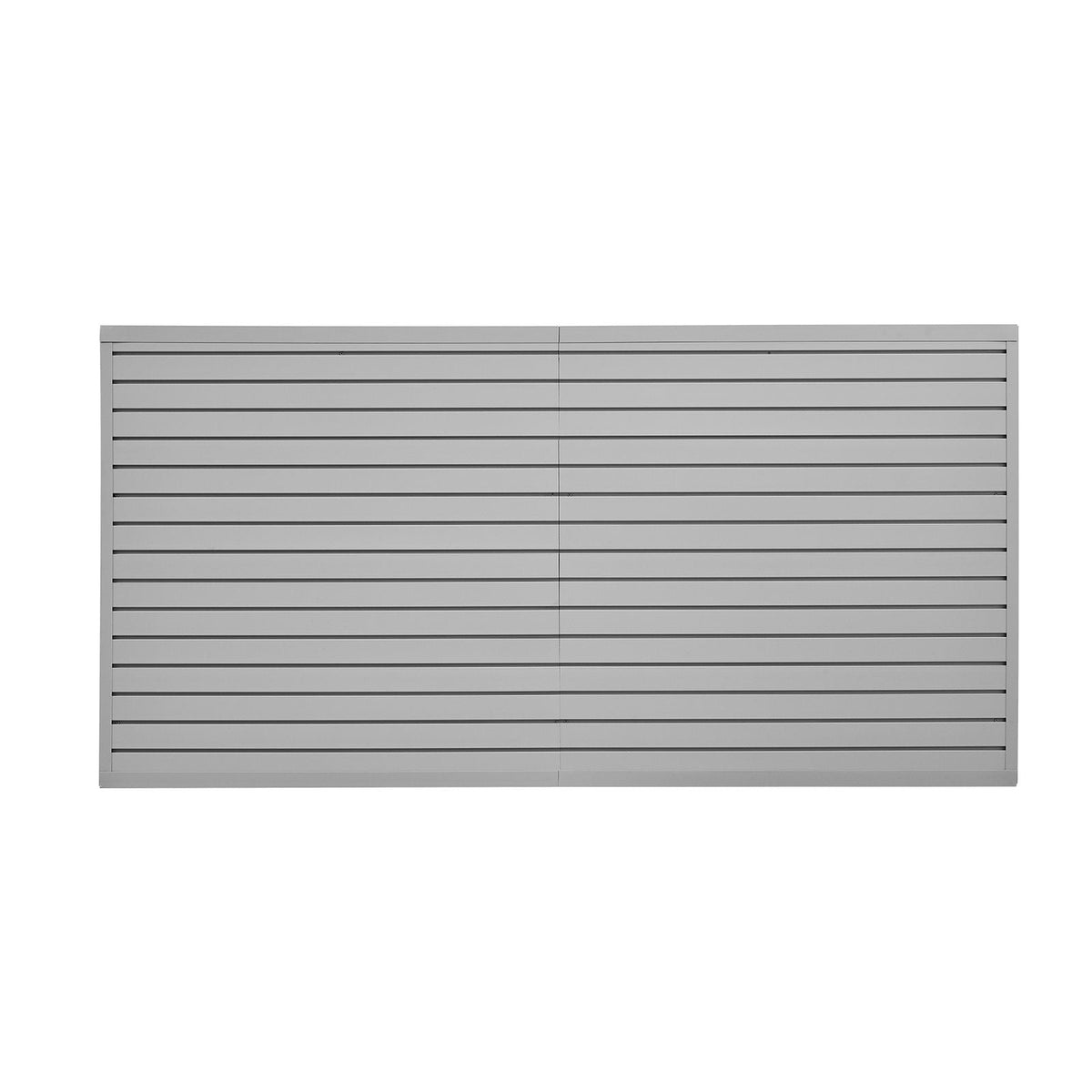 Slat Wall Paneling, 8 x 4 ft, PVC Garage Slatwall with Accessories, Grey Slat Wall Easy-to-Install Adjustable Slatwall Panel with Coupling Structure & DIY Cutting, Fits for Storage & Display