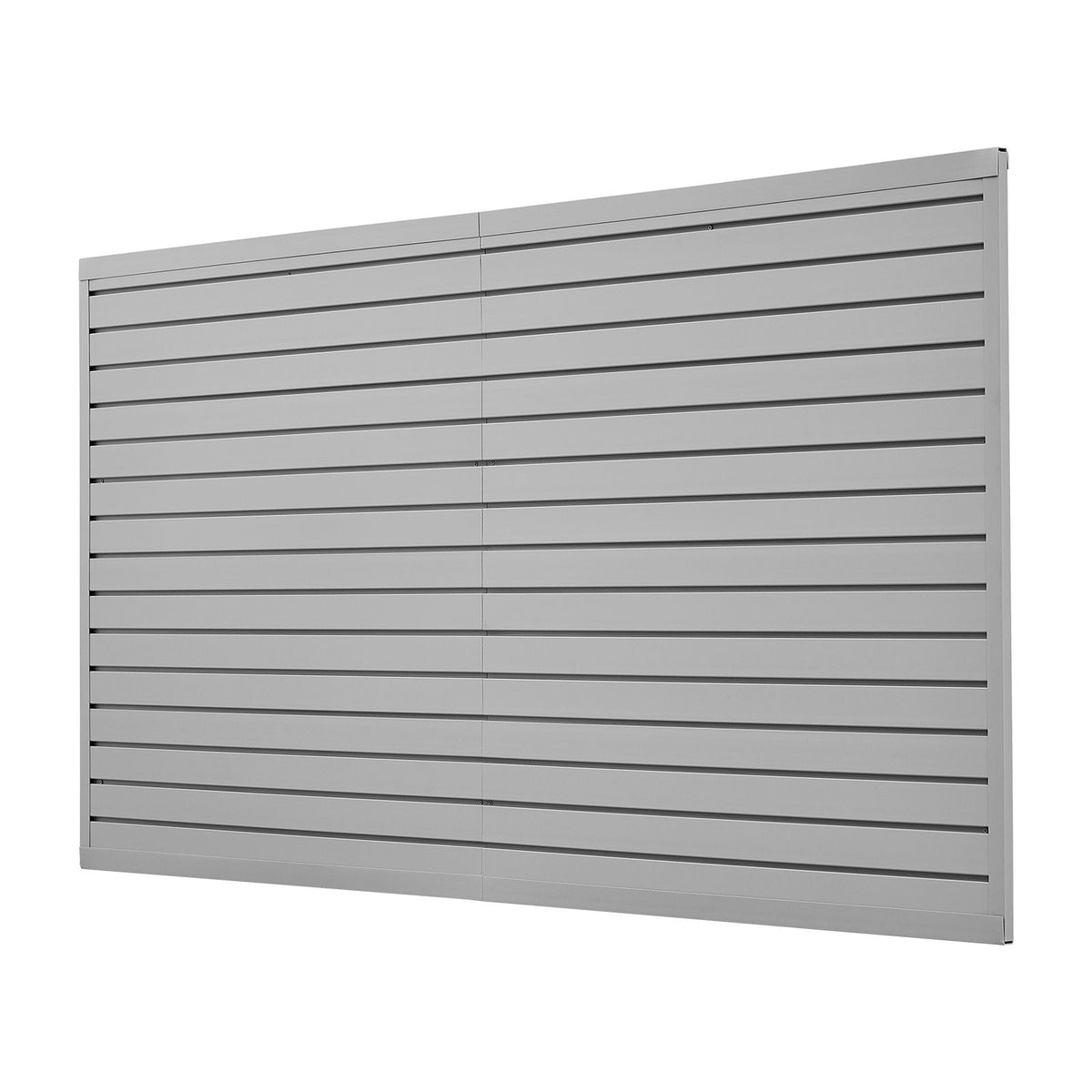 Slat Wall Paneling, 8 x 4 ft, PVC Garage Slatwall with Modular Design, Grey Slat Wall Easy-to-Install Adjustable Slatwall Panel with Coupling Structure & DIY Cutting, Fits for Storage & Display