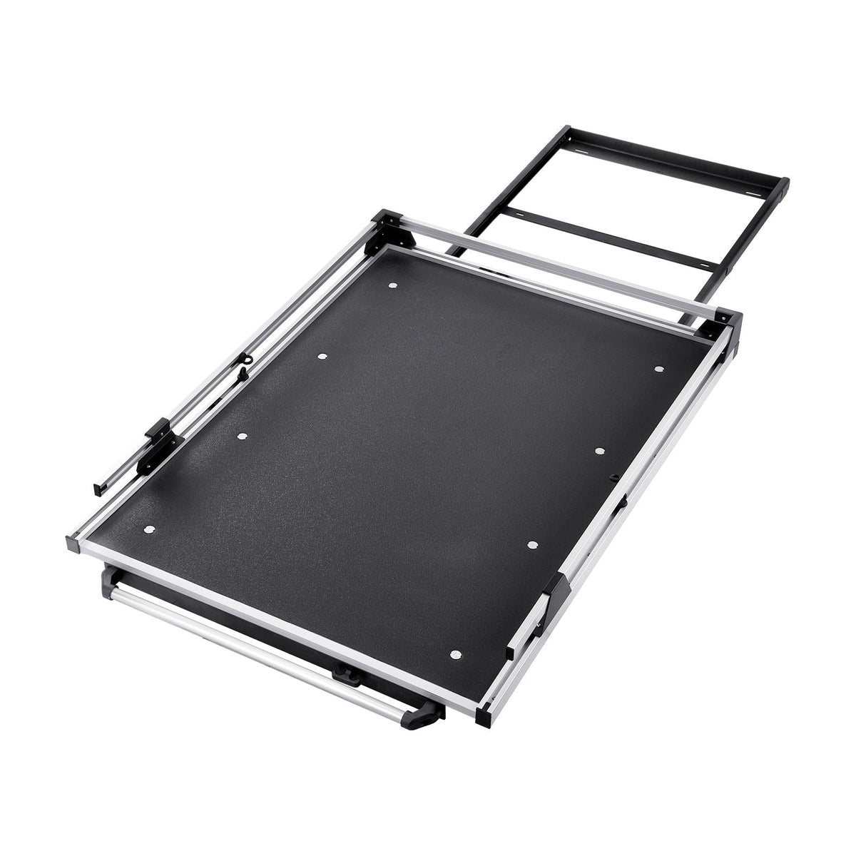 Sliding Truck Bed Organizer, 63 x 47-Inch Heavy Duty Truck Bed Storage Drawer with 1000 lbs Capacity, Features 6 Movable Rings for Securing, 2-Postion Slide out Tray for Pickup Trucks, Black