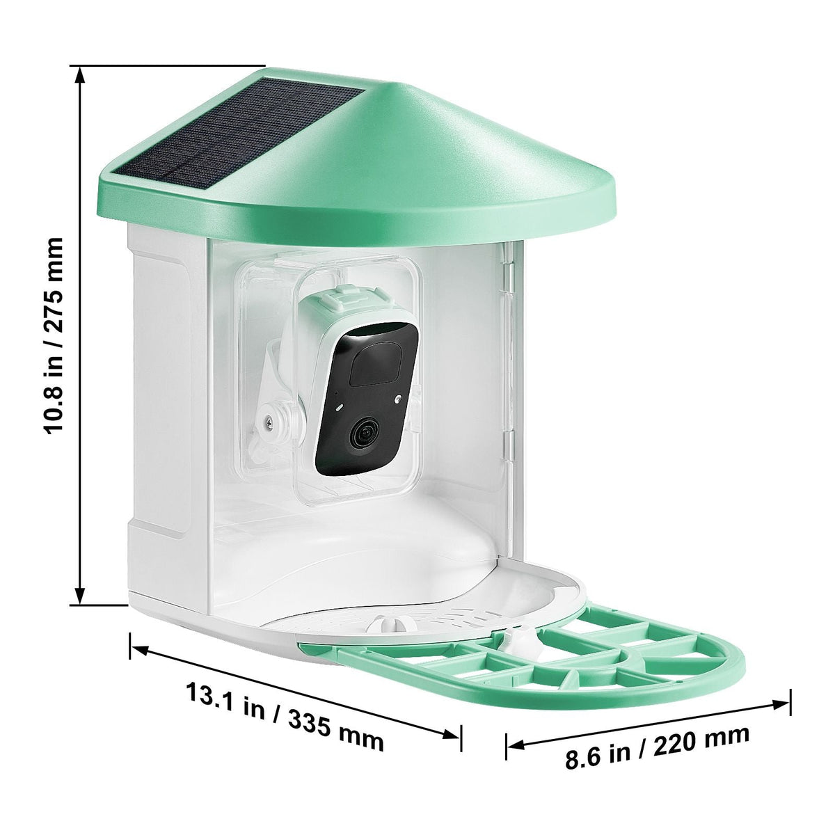 Smart Bird Feeder with Camera, 2K HD AI Identify 10000+ Bird Species, Solar-Powered Bird Watching Camera with Auto Capture & Instant Notify, Wireless Outdoor Gift for Bird Lover (3 Solar Panels)