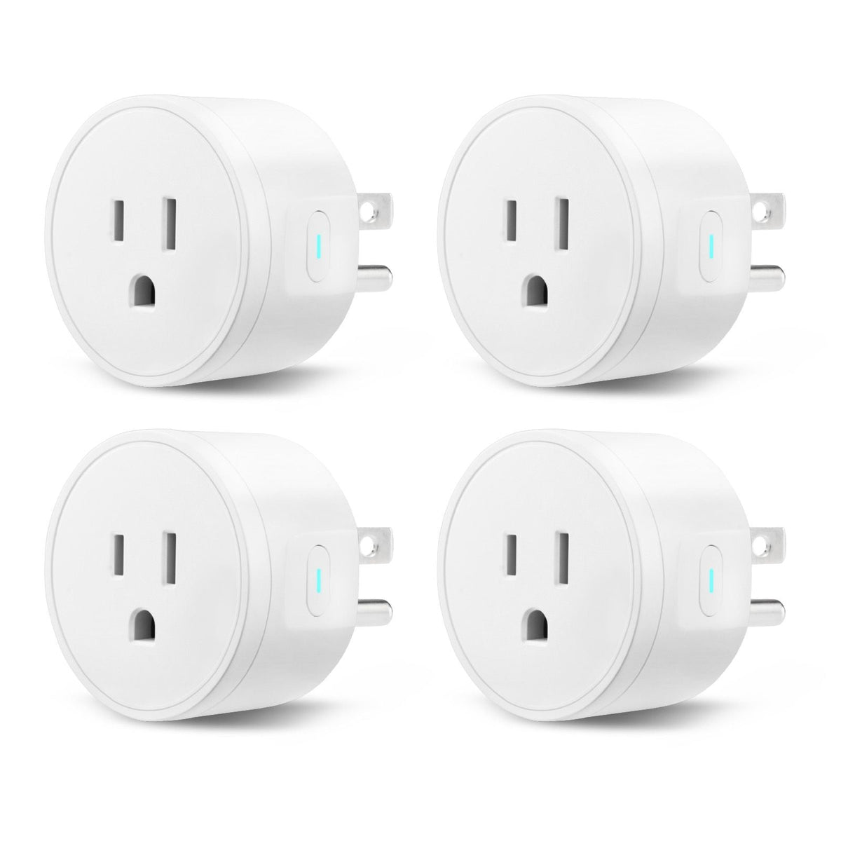 Smart Plug, WiFi Smart Outlet Compatible with Alexa and Google Home, WiFi Plugs with Scheduling, App Control & Timer Function, 2.4GHz Wi-Fi Only, 15Amp, No Hub Required, White (4 Pack)