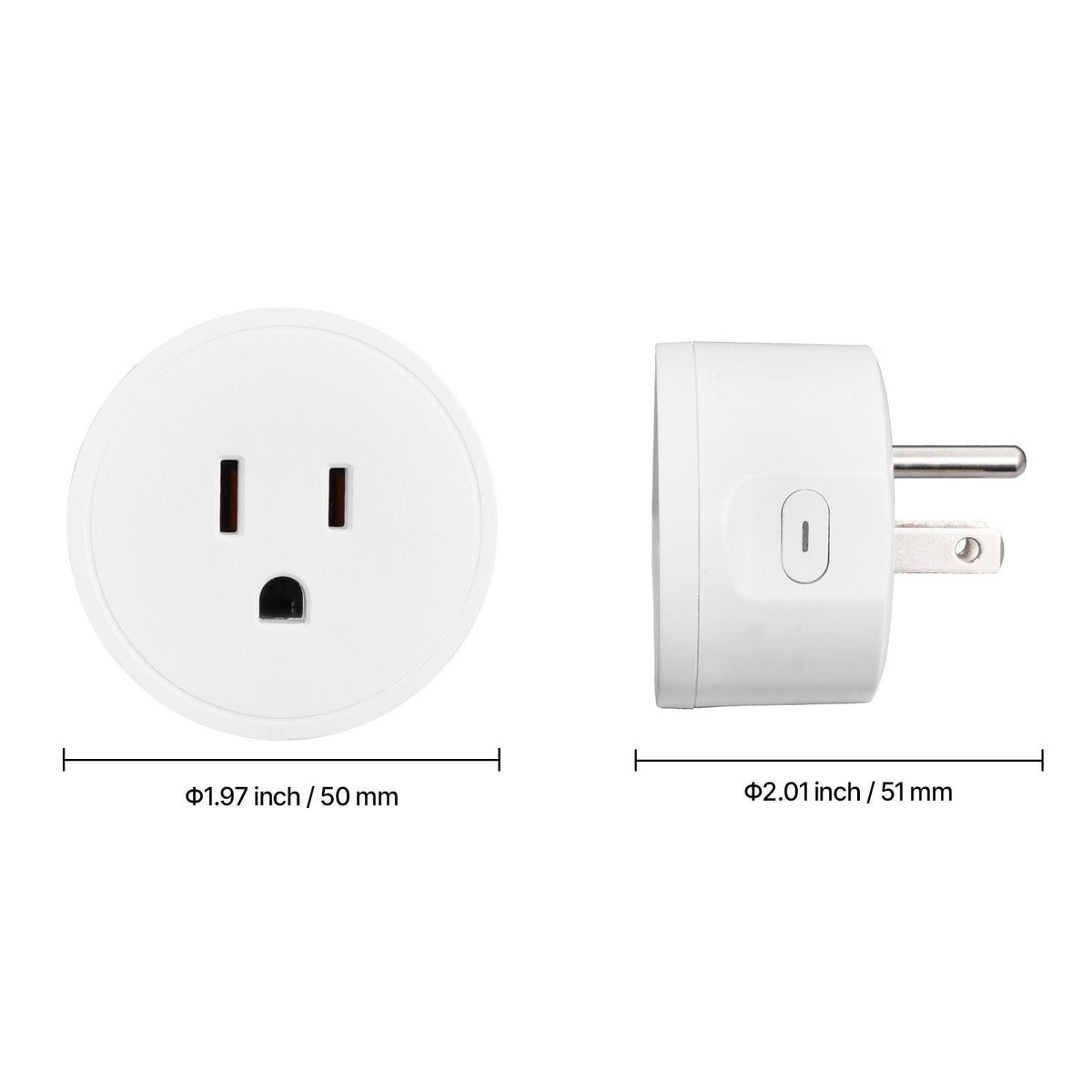 Smart Plug, WiFi Smart Outlet Compatible with Alexa and Google Home, WiFi Plugs with Scheduling, App Control & Timer Function, 2.4GHz Wi-Fi Only, 15Amp, No Hub Required, White (4 Pack)
