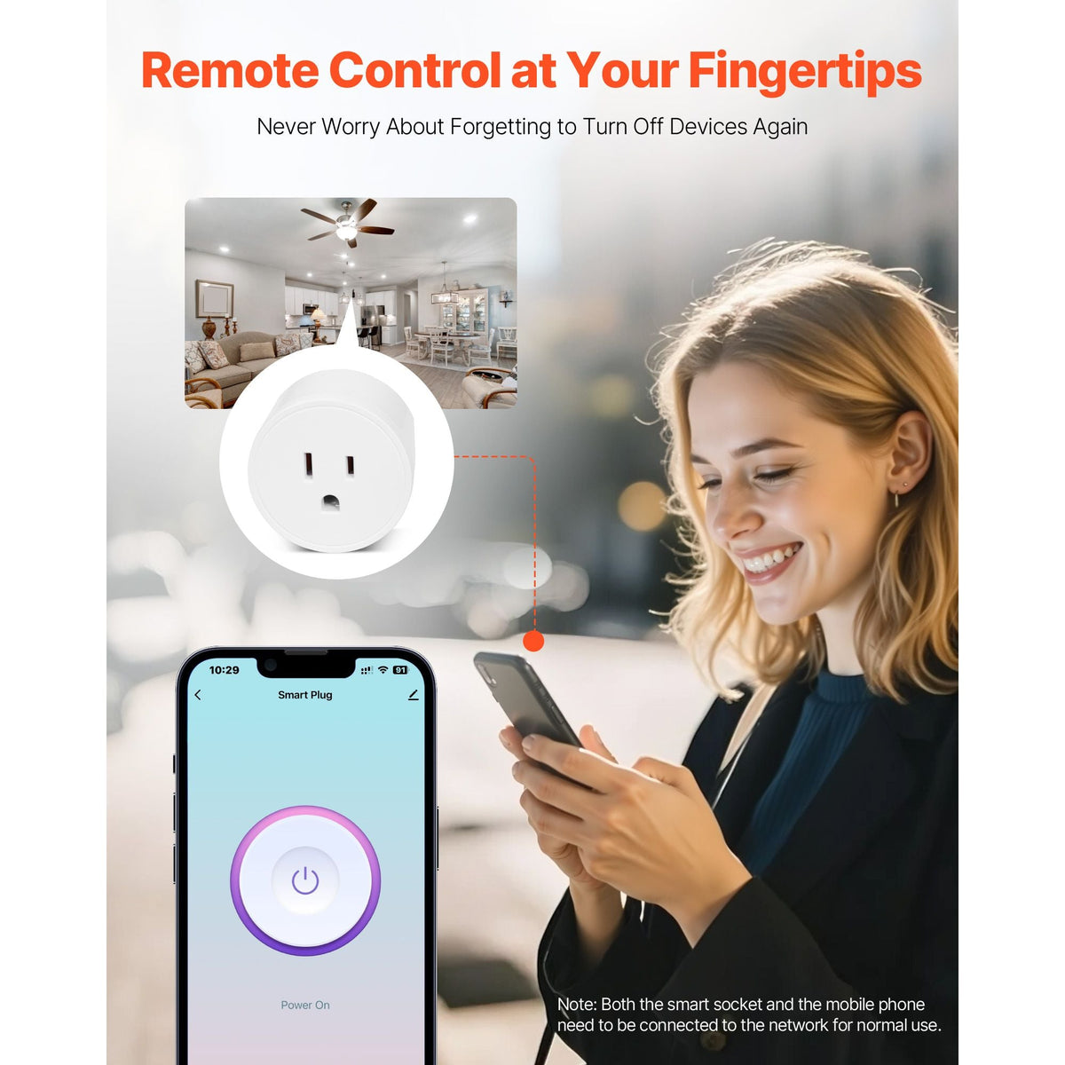 Smart Plug, WiFi Smart Outlet Compatible with Alexa and Google Home, WiFi Plugs with Scheduling, App Control & Timer Function, 2.4GHz Wi-Fi Only, 15Amp, No Hub Required, White (4 Pack)