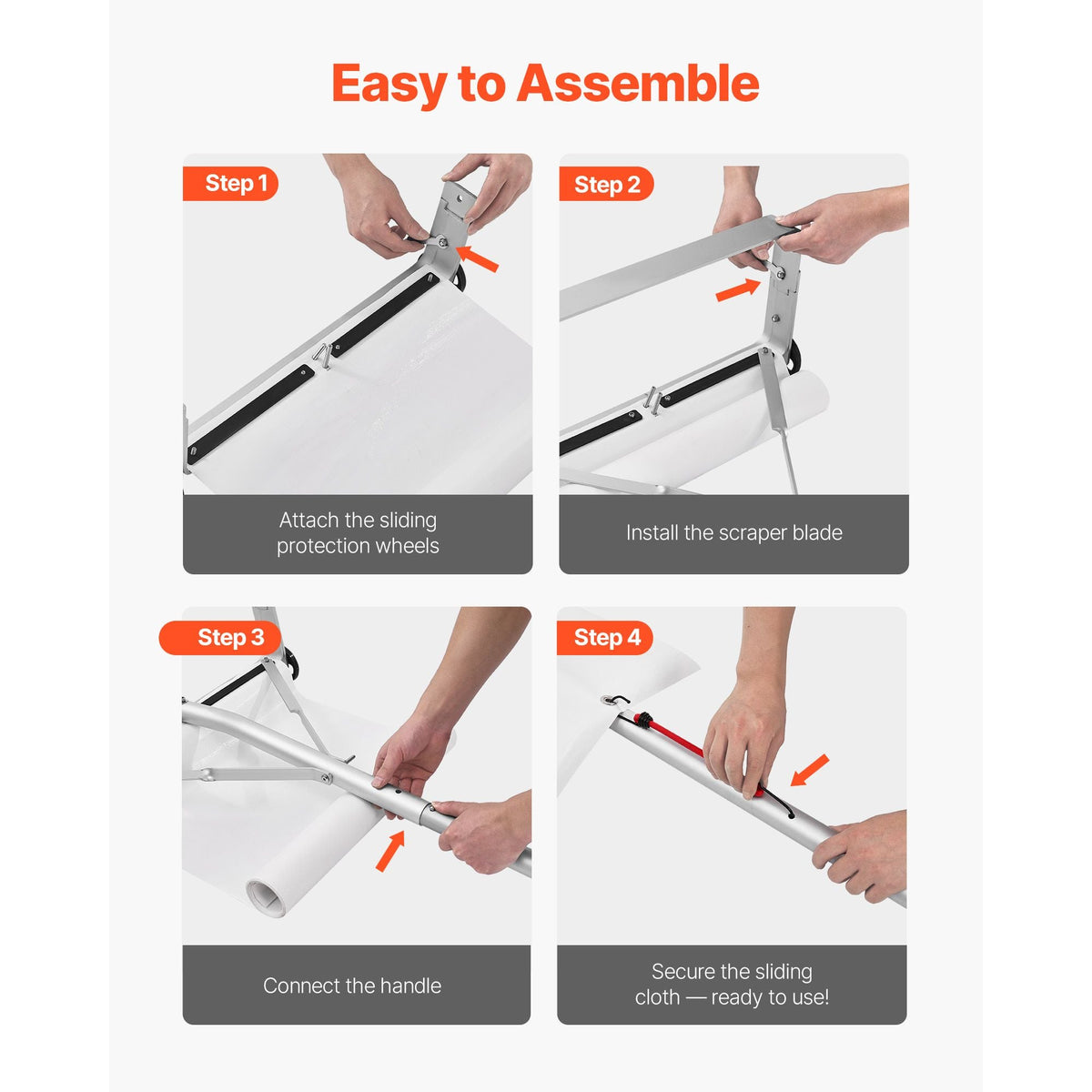 Snow Roof Rake, 18.5 in Aluminum Blade, 5.2-30 ft Adjustable Roof Snow Scraper with Wheels & Slide, , Lightweight Snows Removal Tool for House Rooftop Leaves Debris Clearing