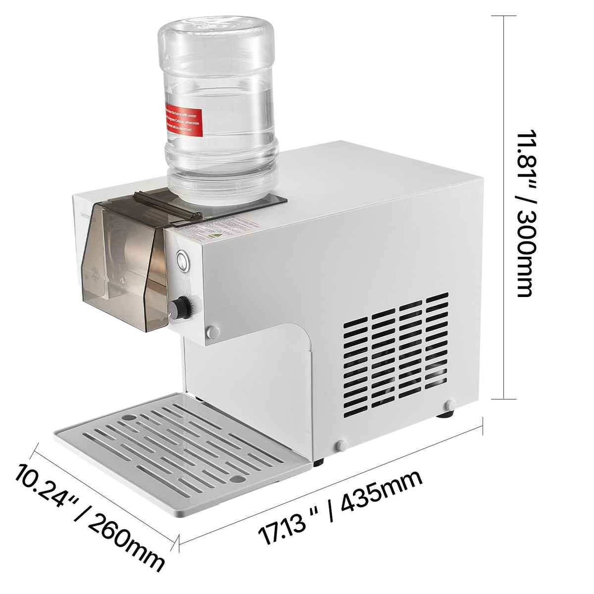 Snowflake Ice Machine, 176LBS/24H Snowflake Ice Maker, Ice-Shaver Machine with Stainless Steel Blade, Electric Snow Cone Maker with 0.48Gal Tank, 90S Fast Pre-Cooling, for Home & Small Gathering