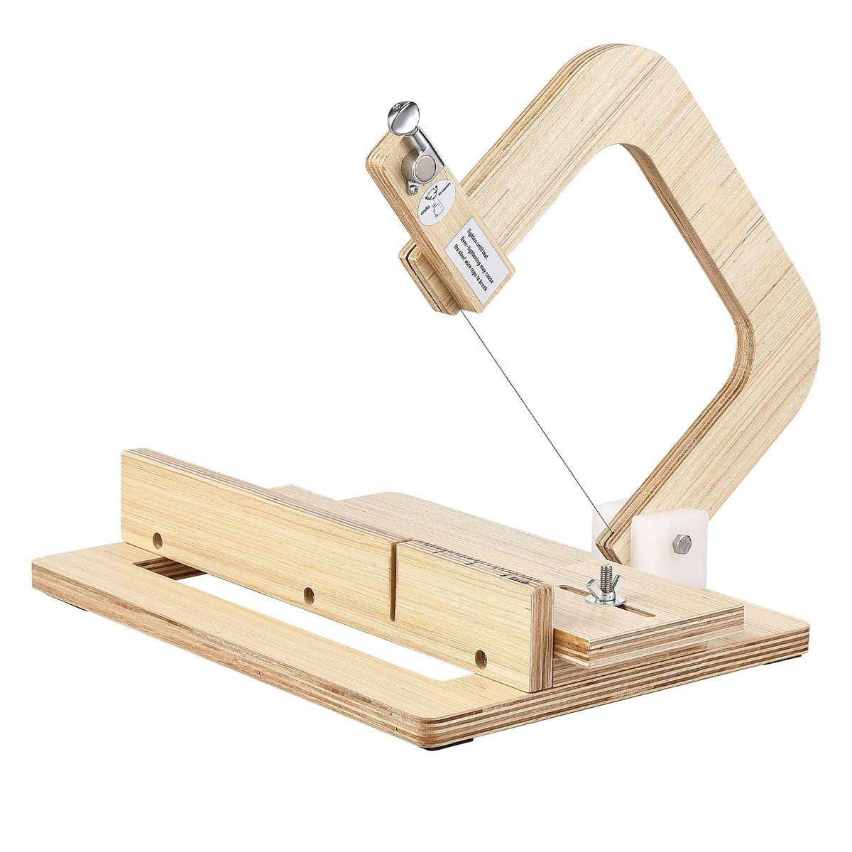 Soap Cutter, 0-2 inch Adjustable Thickness, Wood Soap Slicer with Stainless Steel Adjustable Wire Tension, with Extra Wires, Multi Handmade Cutter for Candles, DIY Making Cutting Tool