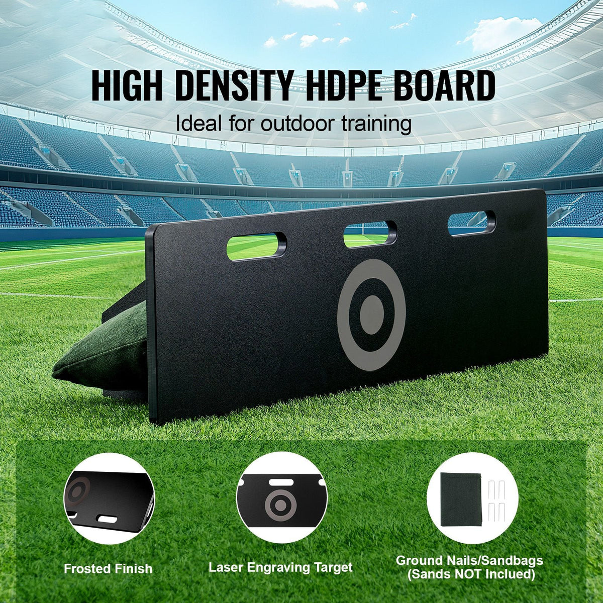 Soccer Rebounder Board, 40"X12" Portable Soccer Wall with 2 Angles Rebound, Foldable HDPE Kickback Rebound Board, Soccer Training Equipment for Kids and Adults, Passing & Shooting Practice
