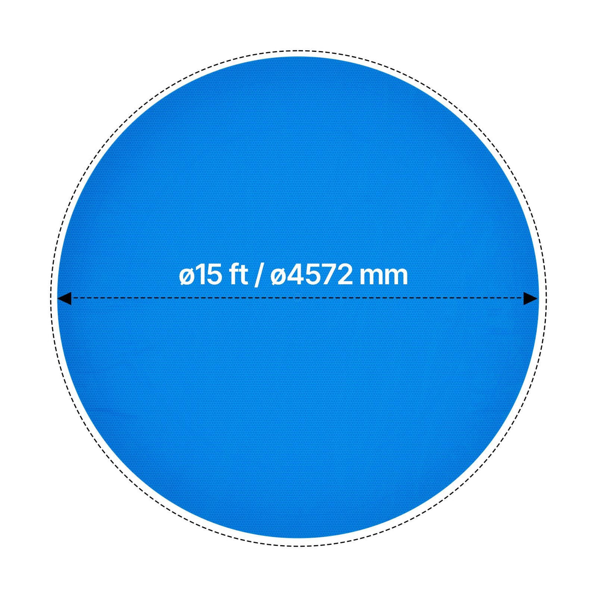 Solar Pool Cover, 15 ft Round Pool Bubble Cover, 12 Mil Pools Solar Blanket with Bubble & PE Material, Daytime Heat Absorption, Nighttime Heat Retention, Heat Retaining Solars Covers, Blue