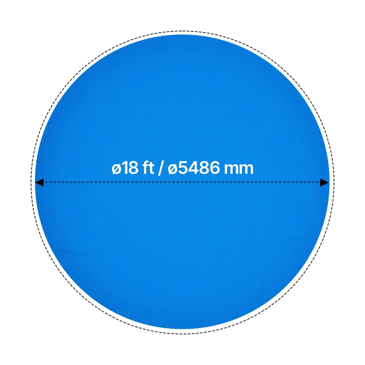 Solar Pool Cover, 18 ft Round Pool Bubble Cover, 12 Mil Pools Solar Blanket with Bubble & PE Material, Daytime Heat Absorption, Nighttime Heat Retention, Heat Retaining Solars Covers, Blue