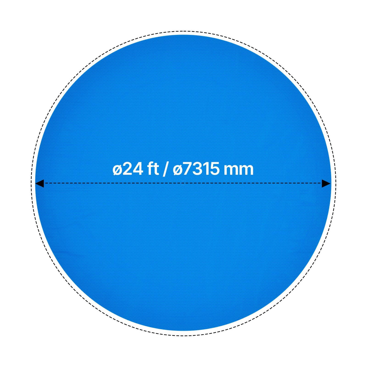 Solar Pool Cover, 24 ft Round Pool Bubble Cover, 8 Mil Pools Solar Blanket with Bubble & PE Material, Daytime Heat Absorption, Nighttime Heat Retention, Heat Retaining Solars Covers, Blue