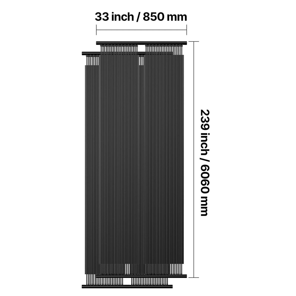 Solar Pool Heater, 2.75 x 20 ft HDPE Solar Pool Panel( 2 Pcs) - Durable & Weather-Proof, with Complete Accessories, Universal Solar Pool Panel–Raises Water Temperature