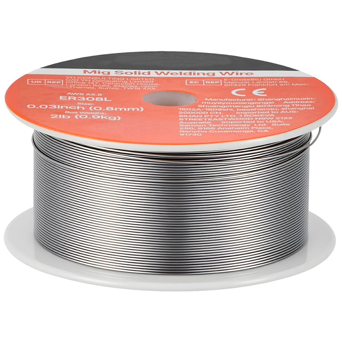 Solid MIG Welding Wire, ER308L 0.03-inch 2 LBS, Low Spatter Stainless Steel Welding Wire with High Feedability for All-Position Gas Shielded Welding