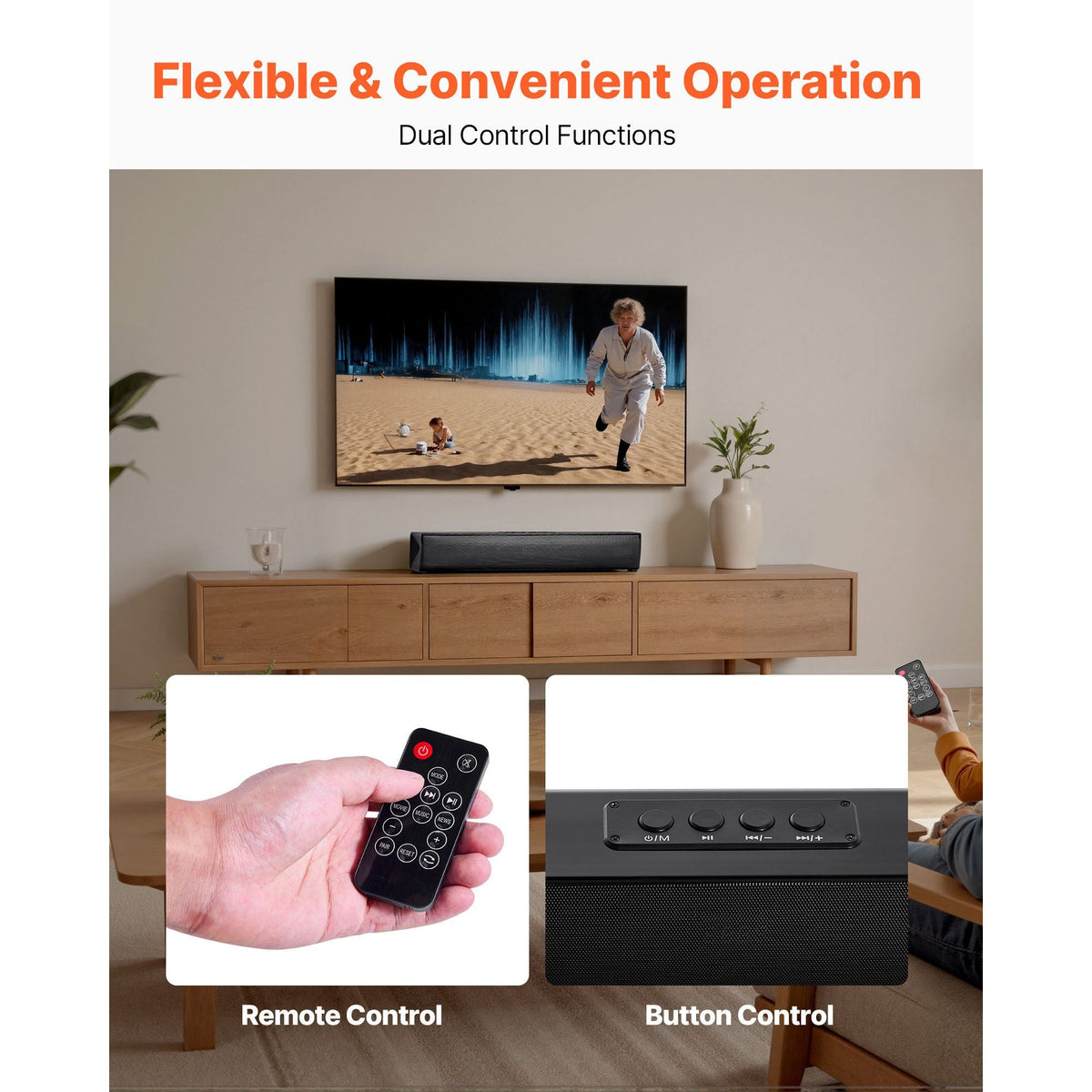 Sound Bar for Smart TV, 2.0 Channel, 17-Inch Compact Soundbar TV Speakers for Projector, Bluetooth AUX Connection, Remote Control, Easy Setup, 80W Surround Sound System for PC Home Theater Audio