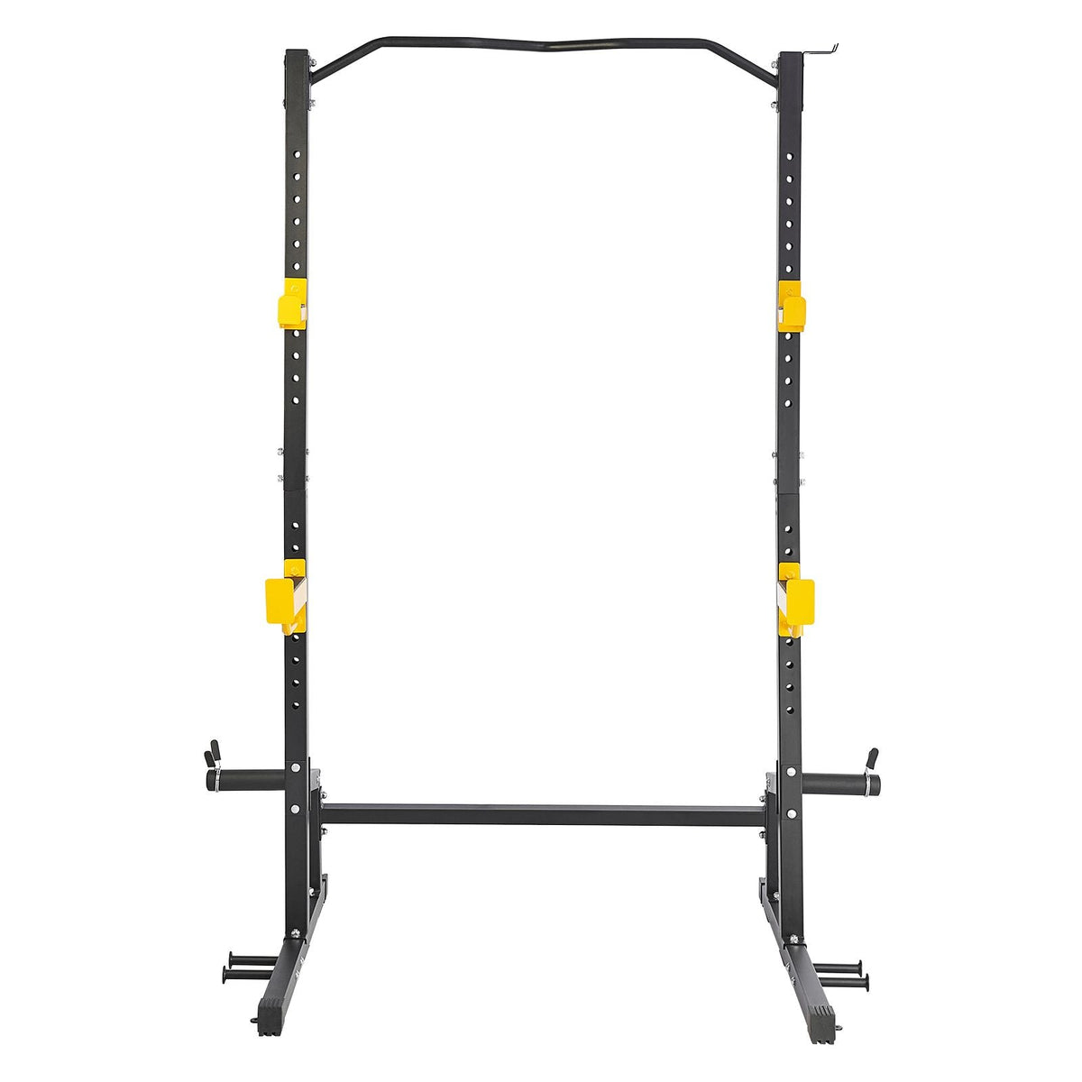 Squat Stand Power Rack, Multi-Functional Power Rack with Pull up Bar, Hook, and Weight Plate Storage Attachment, Adjustable Power Rack Cage, Steel Exercise Squat Stand for Home Gym Equipment
