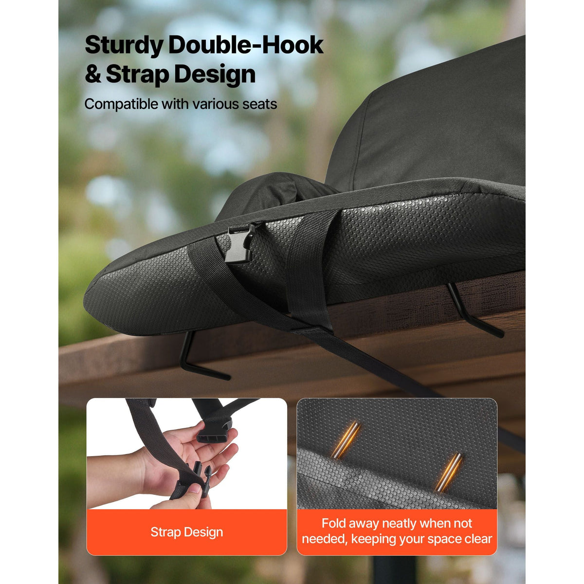 Stadium Seat, 6 Adjustable Angle Bleacher Chair, 2.9'' Cushion Stadium Seat with Back Support and Armrest, Wide Bleacher Chair with Hook Pocket Cupholder for Picnics, Beach Sports, and Gaming