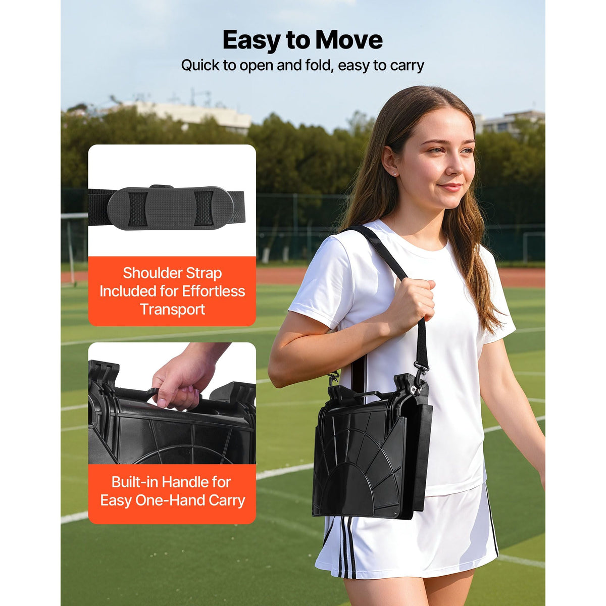 Stadium Seat, Folding Bleacher Chair with Back Support and Thick Cushion, Padded Stadium Seat for Bleacher Includes Shoulder Strap, Hooks, Cup Holder, Lycra Material, Side Pocket, PP Material