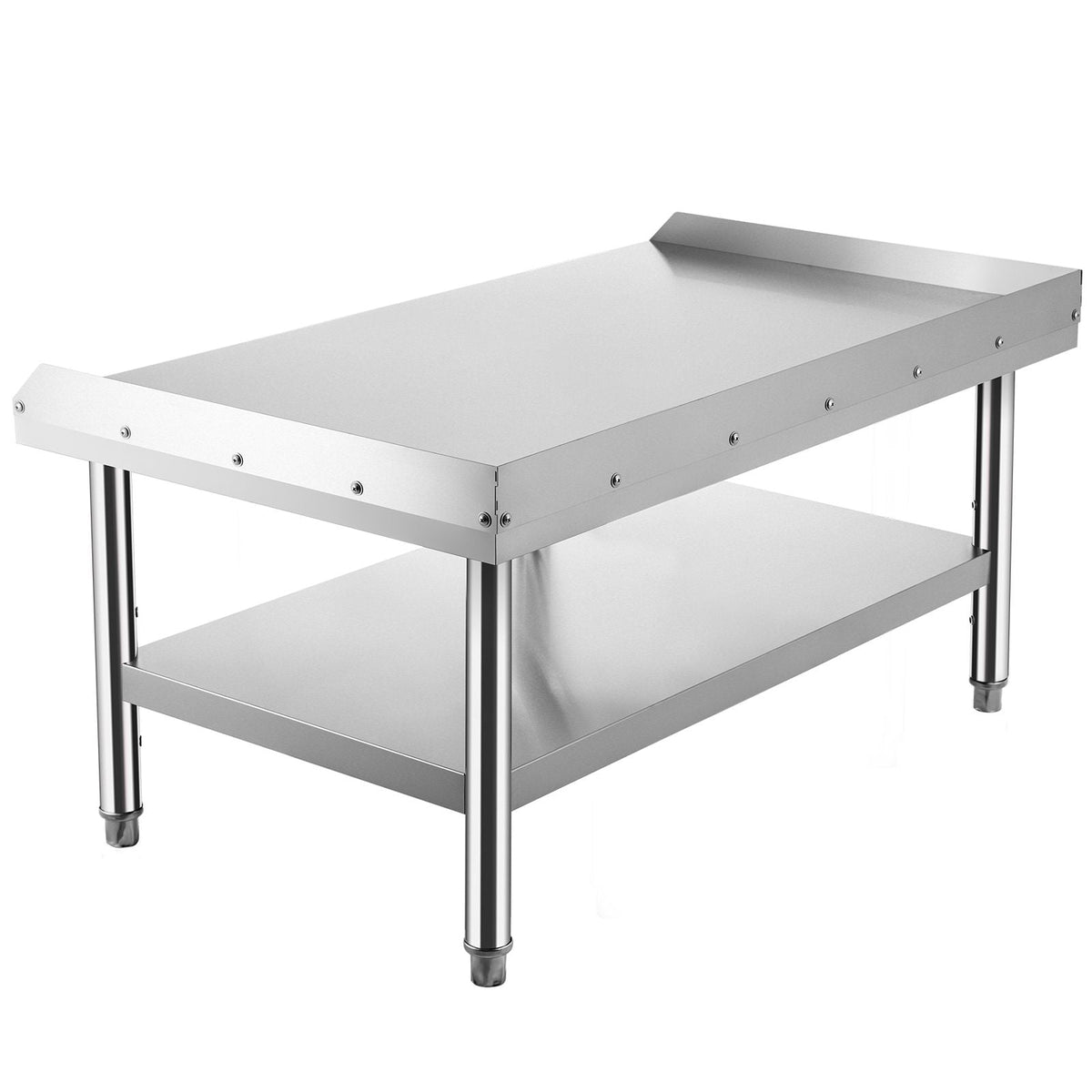 Stainless Steel Equipment Grill Stand, 48 x 30 x 24 Inches Stainless Table, Grill Stand Table with Adjustable Storage Undershelf, Equipment Stand Grill Table for Hotel, Home, Restaurant Kitchen