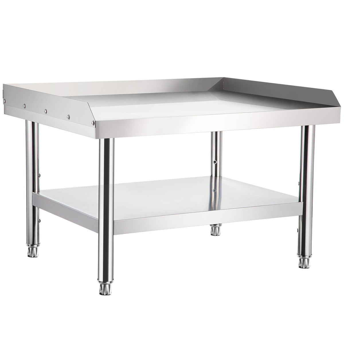Stainless Steel Equipment Grill Stand, 48 x 30 x 24 Inches Stainless Table, Grill Stand Table with Adjustable Storage Undershelf, Equipment Stand Grill Table for Hotel, Home, Restaurant Kitchen