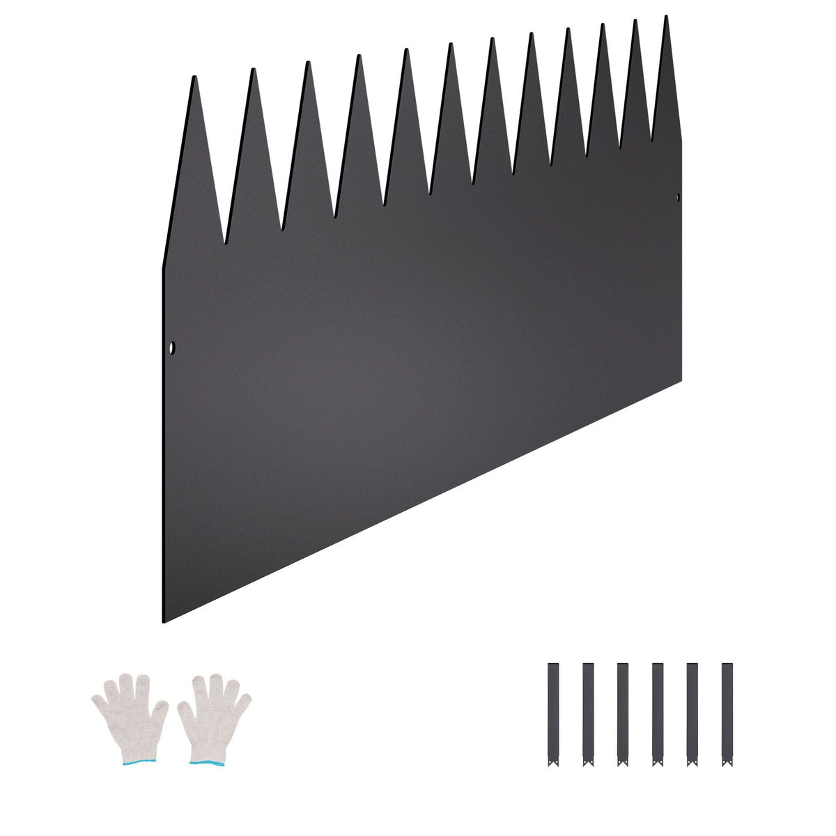 Steel Landscape Edging, 4 Packs 40 x 12 in Rust-Resistant Metal Landscape Edging, Bendable Garden Edging Border, Heavy Duty Lawn Edging, Easy-to-Install, Flower Bed Yard Pathway Divider Black