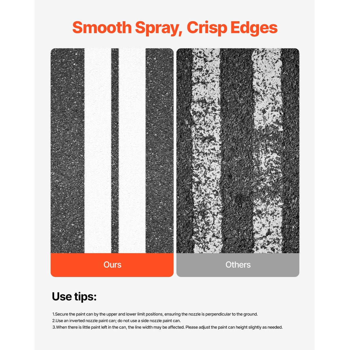 Striping Line Marking Machine, 24 x 13 x 35.4 inch, 4-Wheel, Heavy Duty Striping Line Machine with 2-4 inch Adjustable Width, Make Clear Edge Line for Roads, Parking Lots, Sports Field, Yellow