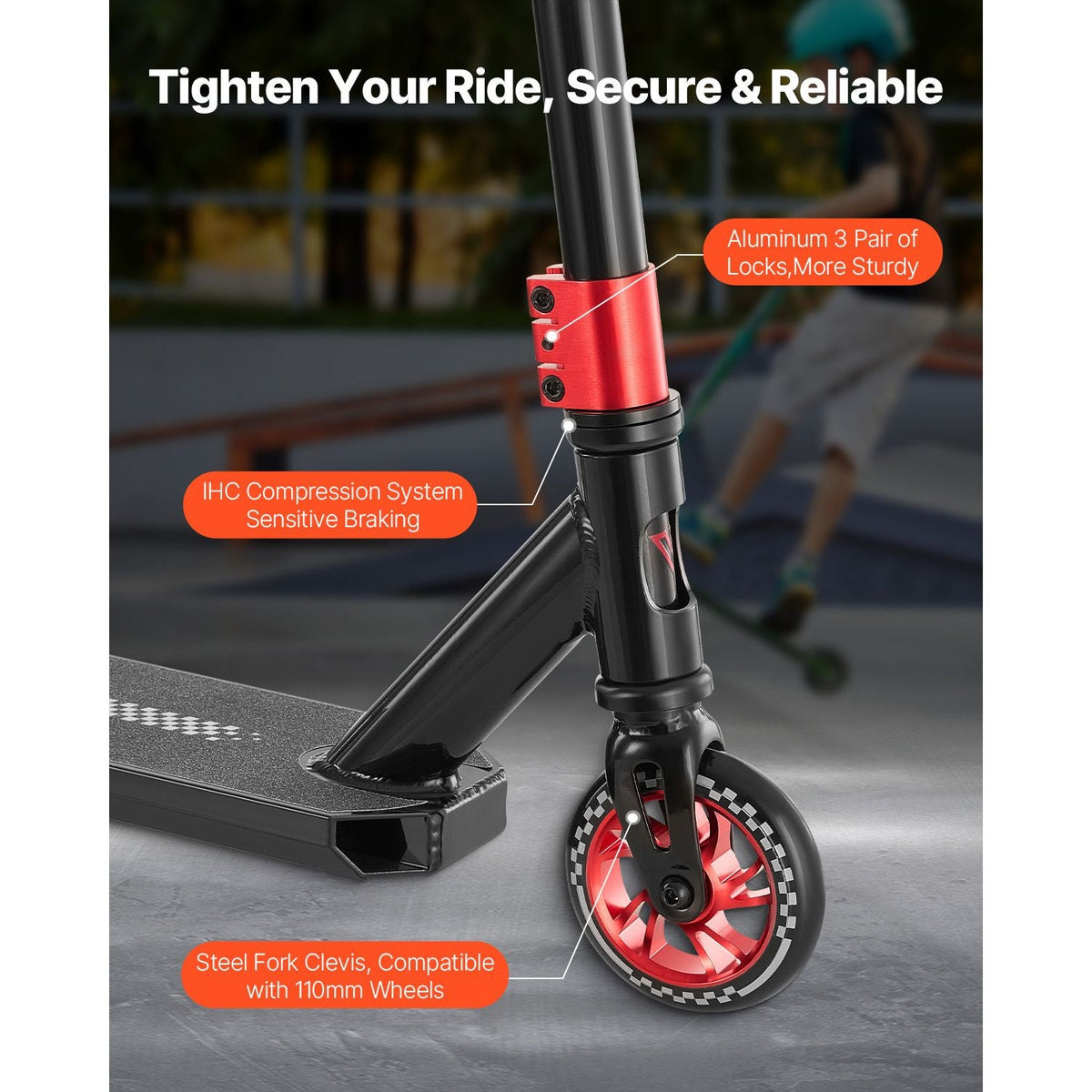 Stunt Scooter, Pro Complete Trick Scooters for Kids Ages 11-13 Years, Teens, Adults, Boys, and Girls, Freestyle Street Rider for Intermediate and Beginner, Double Layer Lightweight Aluminum Deck