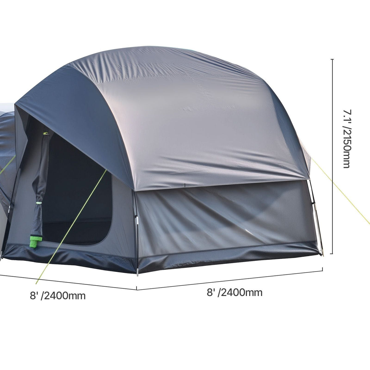 SUV Tent for Camping, 8FT L x 8FT W, Waterproof PU2000mm Spacious Double Layer Design for 5-8 Person, SUV Camping Tent with Mesh Windows, Includes Rainfly & Storage Bag, for Outdoor Activities