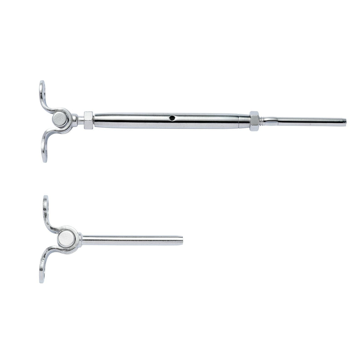 T316 Stainless Steel Adjustable Angle 1/8" Cable Railing Kit/Hardware for Wood Post, Marine Grade for 1/8"Wire Rope,0-180-Degree Angle & Easy Installation, Silver (10 Pack)