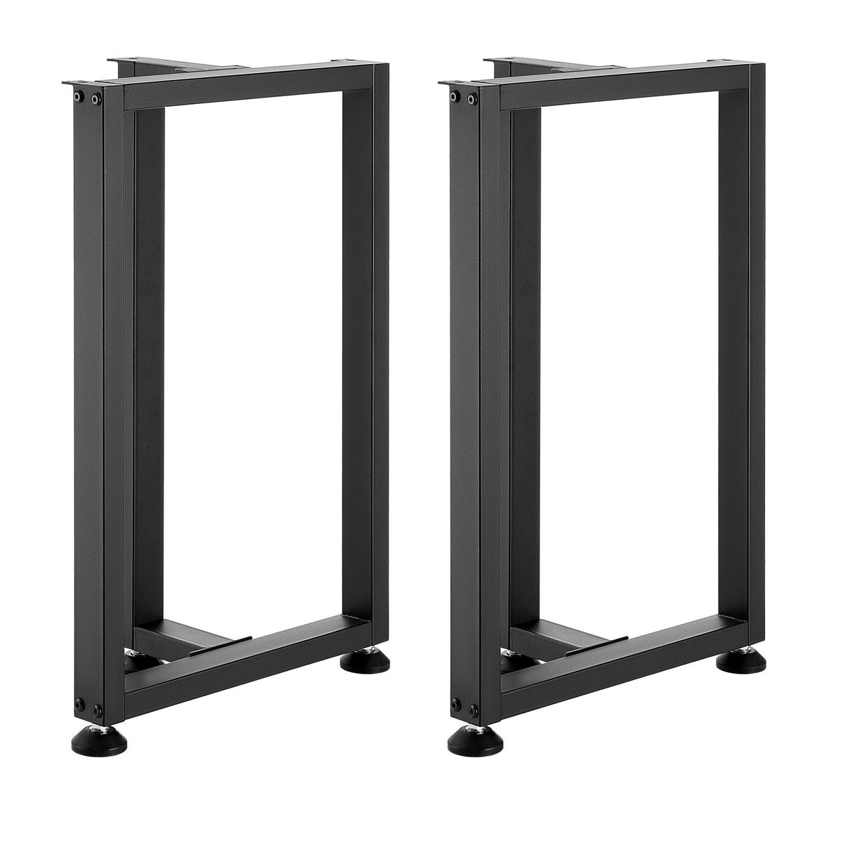 Table Legs, 29.1" H x 17.7" W Square T Shape Steel Furniture Legs, Modular Design, Easy Assembly, 2204 lbs Max Load Heavy Duty, for Home Office Desk, Dinner Table, Workbenches, Set of 2, Black