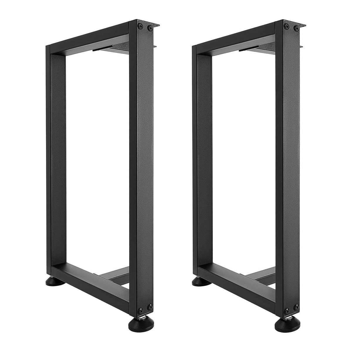 Table Legs, 29.1" H x 17.7" W Square T Shape Steel Furniture Legs, Modular Design, Easy Assembly, 2204 lbs Max Load Heavy Duty, for Home Office Desk, Dinner Table, Workbenches, Set of 2, Black