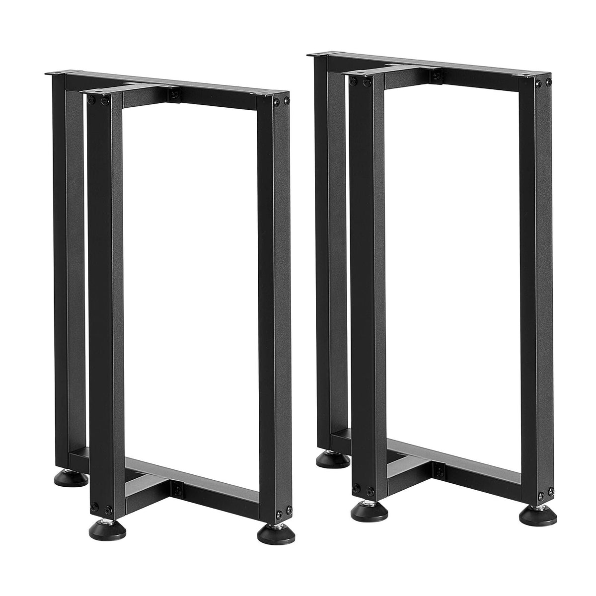 Table Legs, 29.1" H x 17.7" W Square T Shape Steel Furniture Legs, Modular Design, Easy Assembly, 2204 lbs Max Load Heavy Duty, for Home Office Desk, Dinner Table, Workbenches, Set of 2, Black