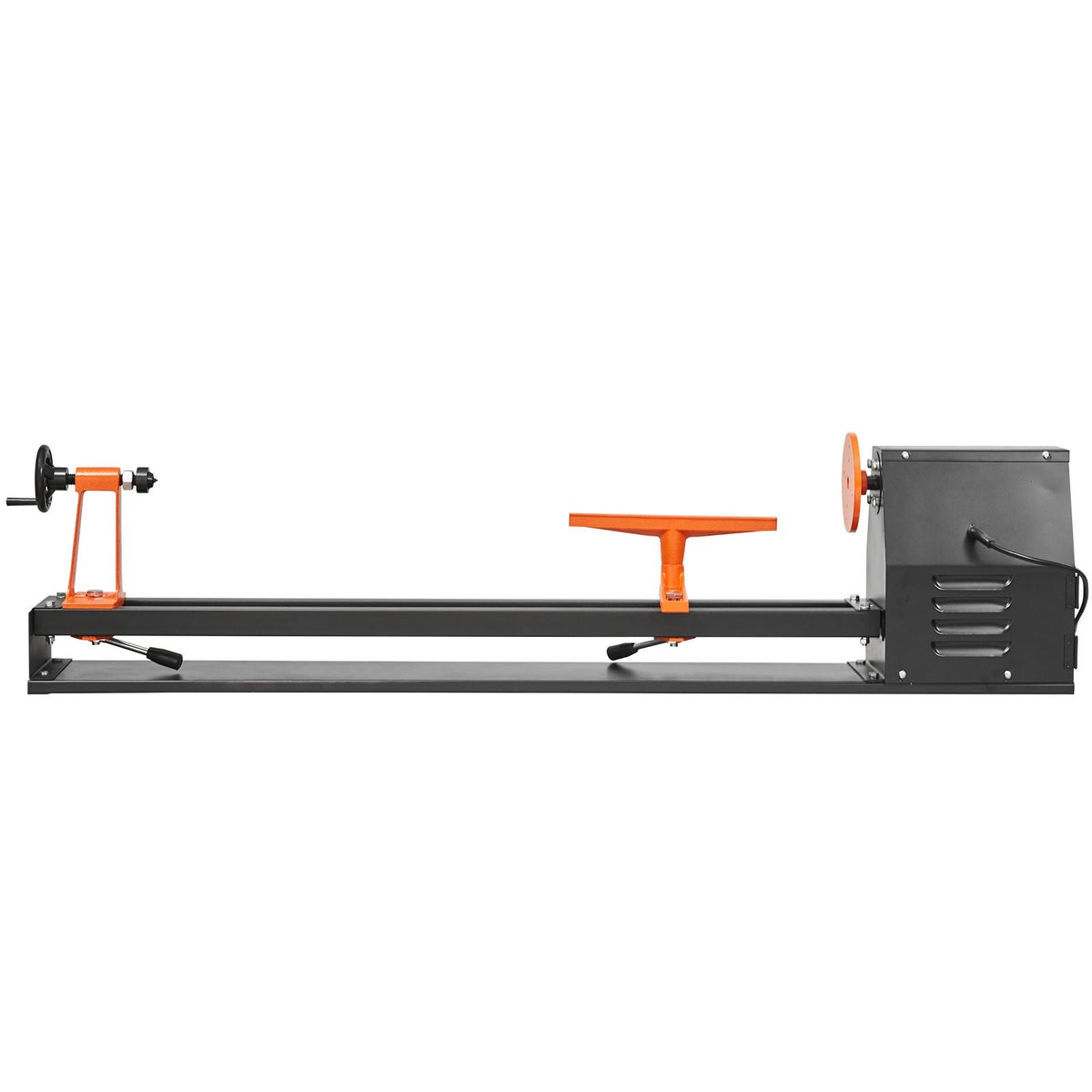 Tabletop Wood Lathe, Dimensions 14x40 inches, Motor Power 0.5 HP 370W, Features Variable Speeds 885/1245/1715/2425 RPM, Includes Chisels, Faceplate, Plastic Handle, Hex Wrench, Ideal for Craf