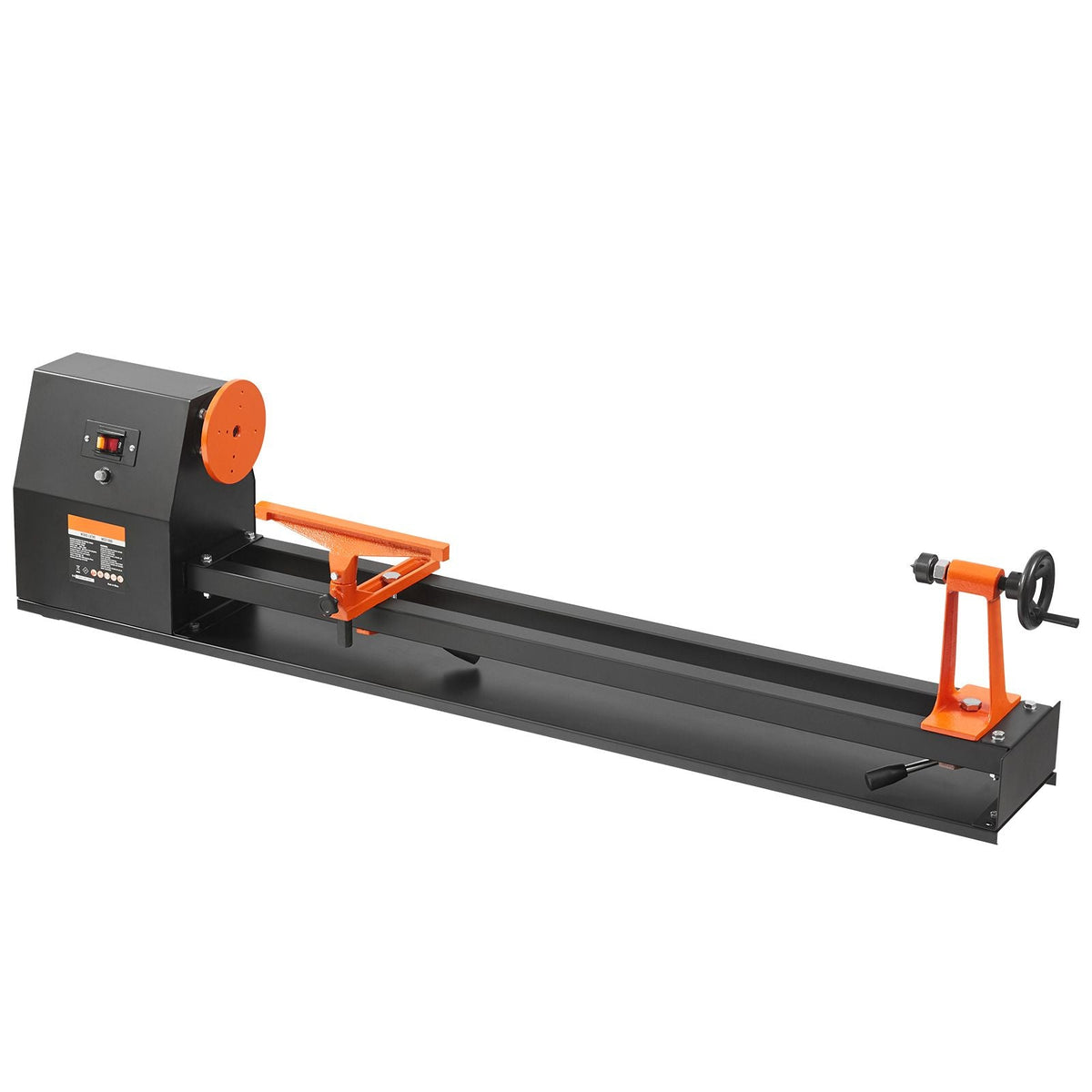 Tabletop Wood Lathe, Dimensions 14x40 inches, Motor Power 0.5 HP 370W, Features Variable Speeds 885/1245/1715/2425 RPM, Includes Chisels, Faceplate, Plastic Handle, Hex Wrench, Ideal for Craf