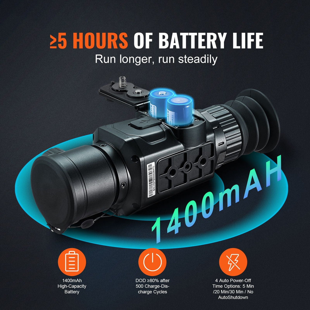 Thermal Imager Monocular Hunting Imaging Telescope 1X -8X Zoom 0.39" OLED Scrren