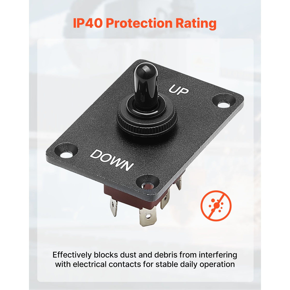 Toggle Switch, 6 Pin Momentary Polarity Reversing Toggle Switch (ON)-Off-(ON) DC 12V/30A AC 250V/15A - with Up Down Mounting Panel & Waterproof Boot Cap for Auto Car Marine Boat