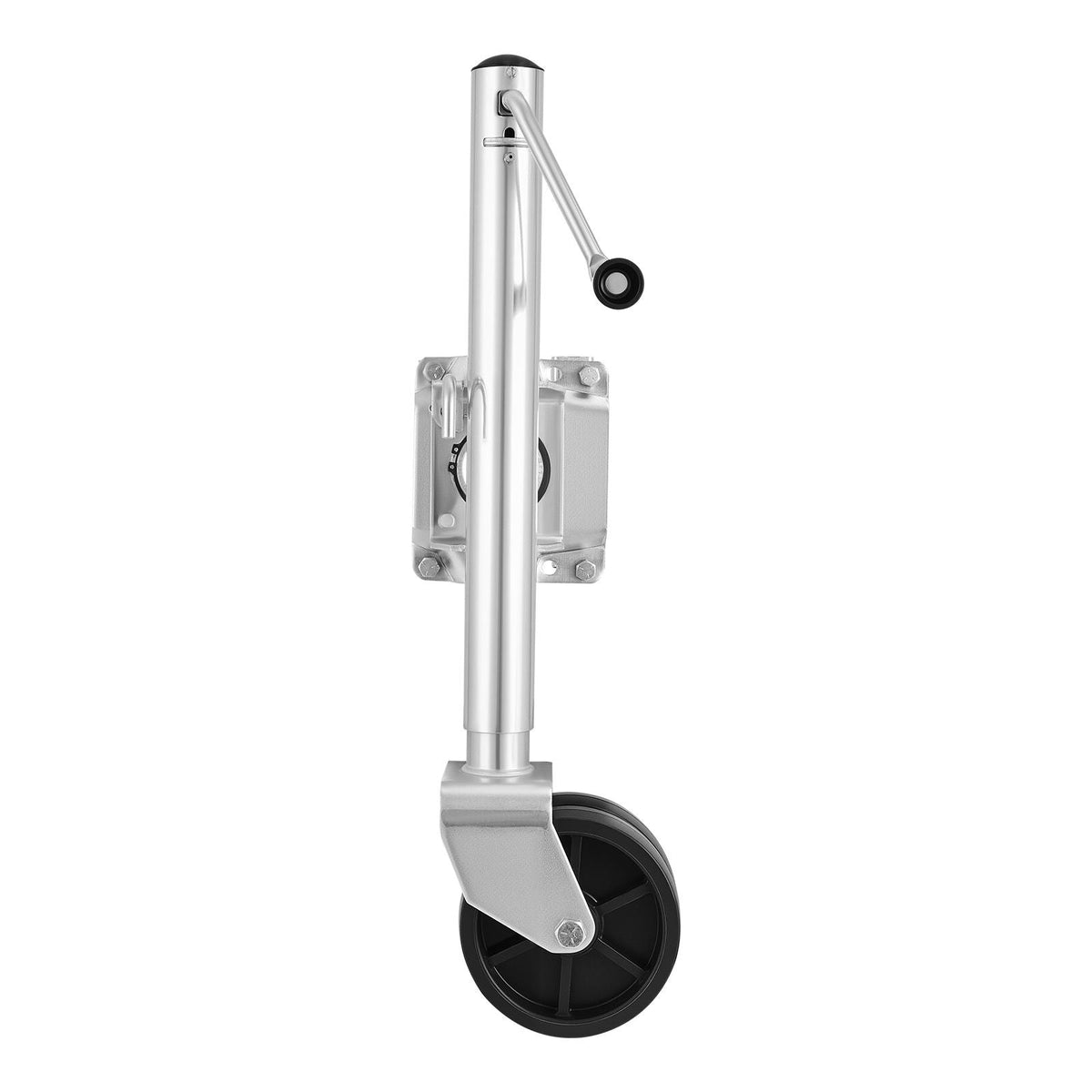 Trailer Jack with Wheel, 2000 lbs Load Capacity, Heavy Duty Swivel Boat Trailer Jack with PP Dual Wheel & Ergonomic Handle, 15-27 Inch Lift Range, Fit for RVs, Boats and Utility Trailers