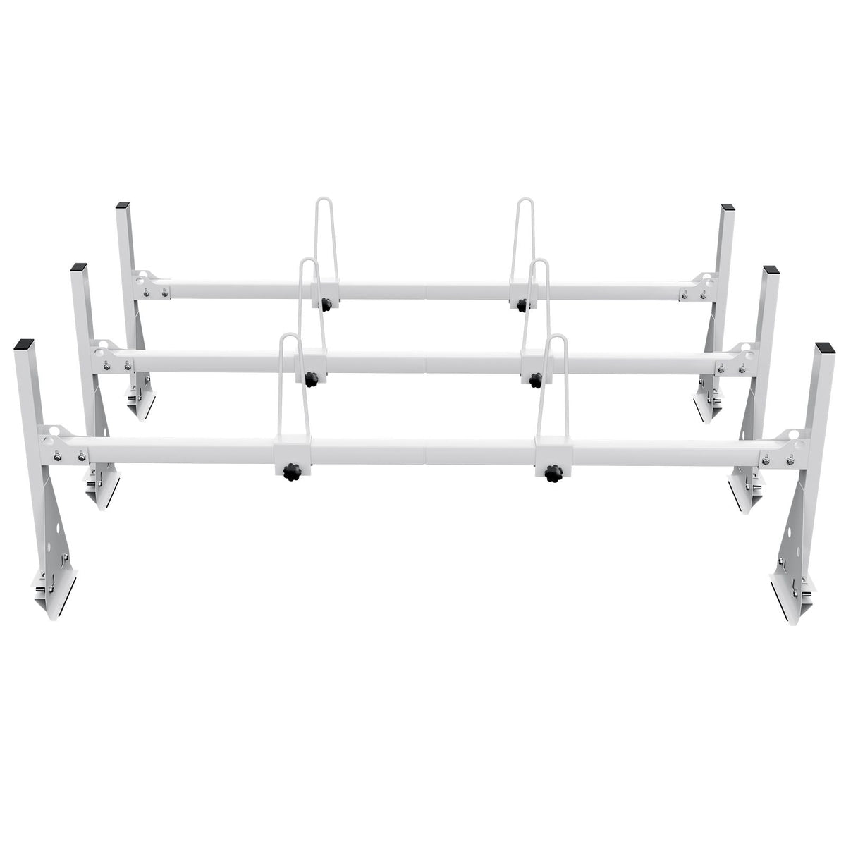 Trailer Ladder Rack, 59" Adjustable Roof Rack, 3 Crossbars Van Roof Ladder Rack with Straps, 800 lbs Capacity Steel, Fit for Chevrolet Express 1500 2500 3500/ Ford E150 E250 E350/ GMC Savana
