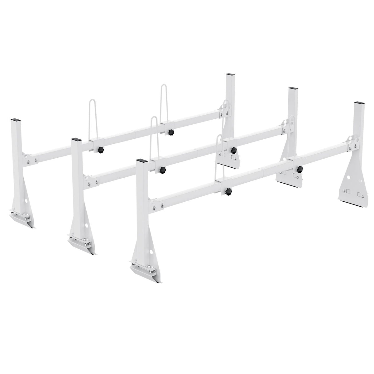 Trailer Ladder Rack, 59" Adjustable Roof Rack, 3 Crossbars Van Roof Ladder Rack with Straps, 800 lbs Capacity Steel, Fit for Chevrolet Express 1500 2500 3500/ Ford E150 E250 E350/ GMC Savana