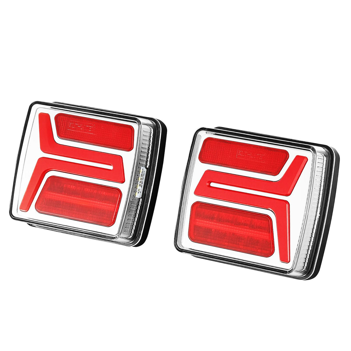 Trailer Lights, 2PCS 12V Square LED Magnetic Wireless Trailer Tail Lights Kit with Stop Brake Turn Tail License Plate Lamp, Waterproof Tow Lighting Kit for Boat Truck Camper RV Tractor Caravan